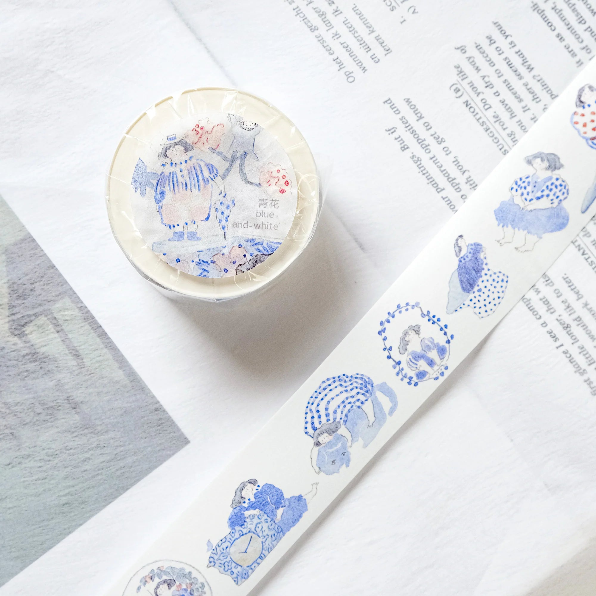dodolulu Blue and White Washi Tape