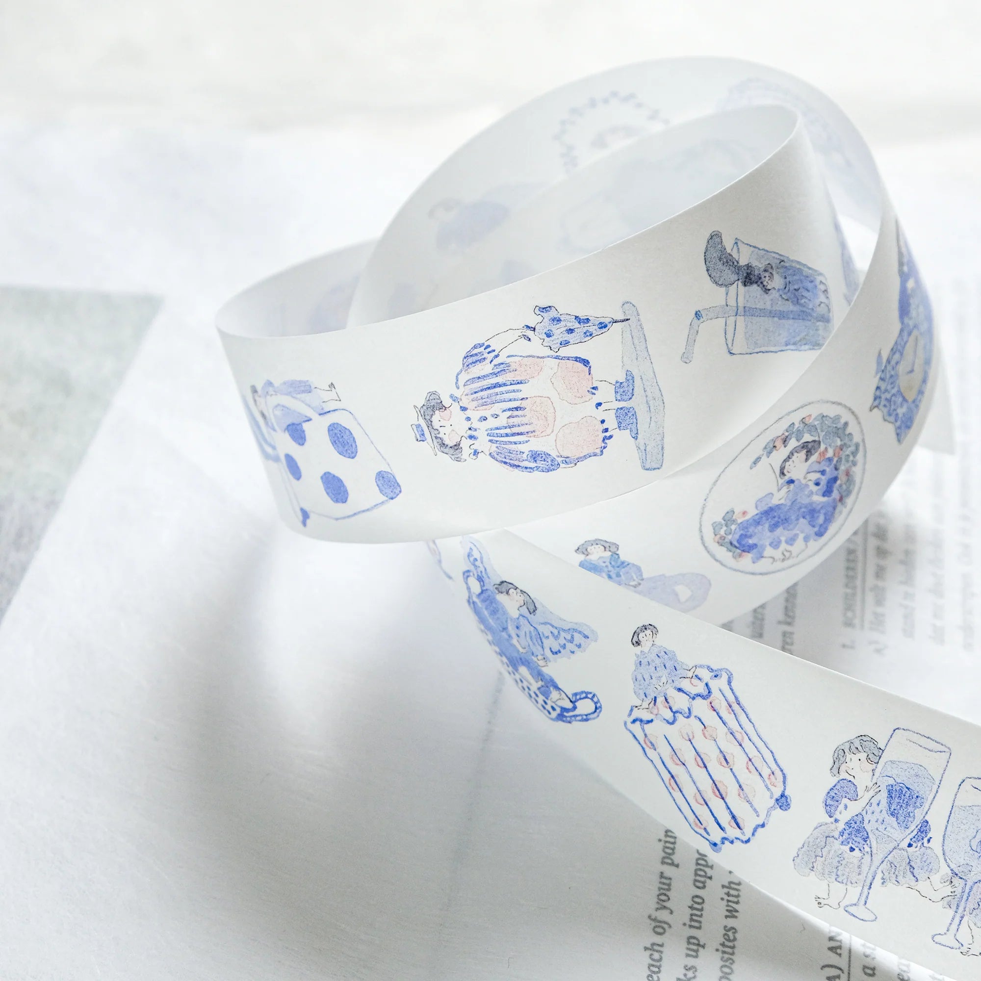 dodolulu Blue and White Washi Tape