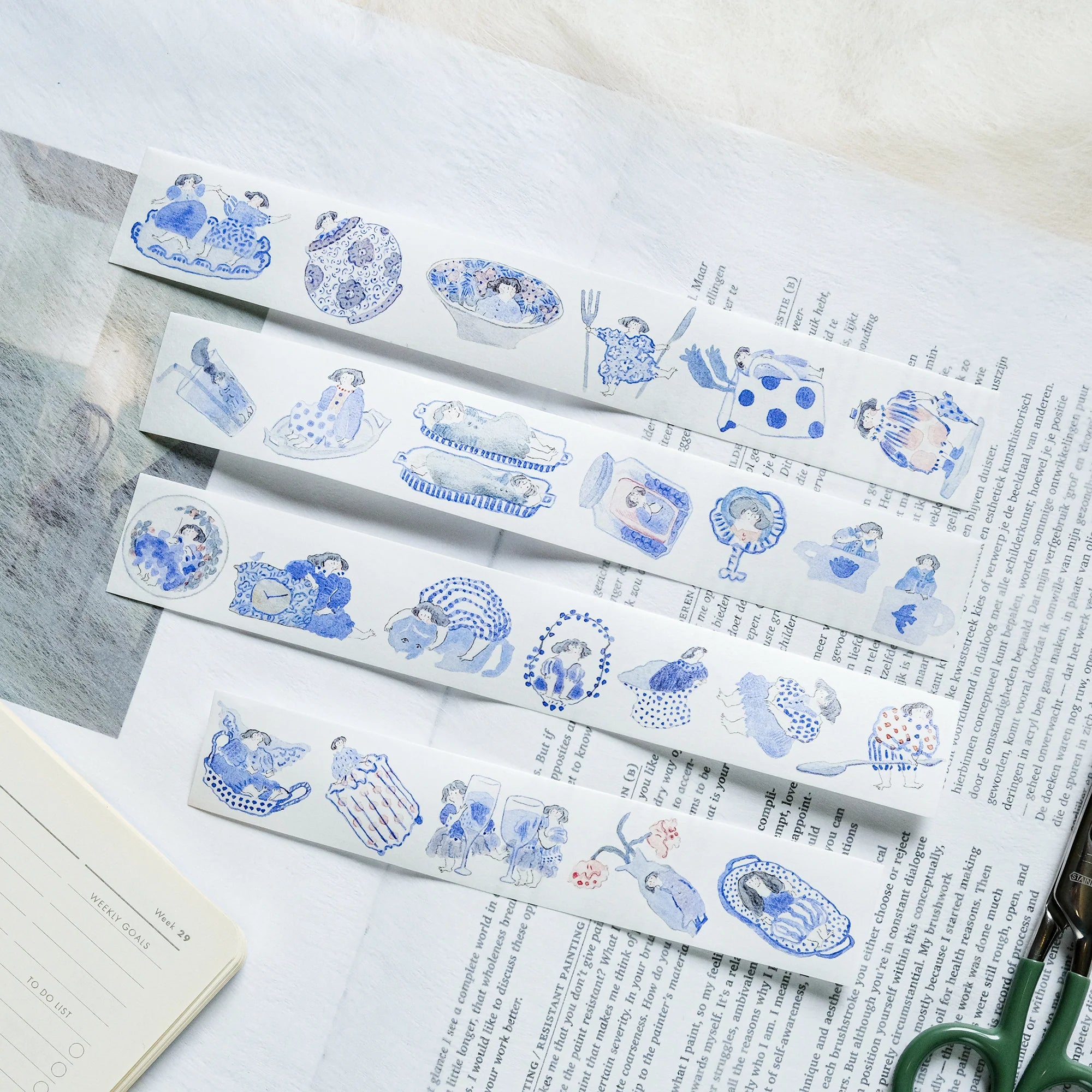 dodolulu Blue and White Washi Tape