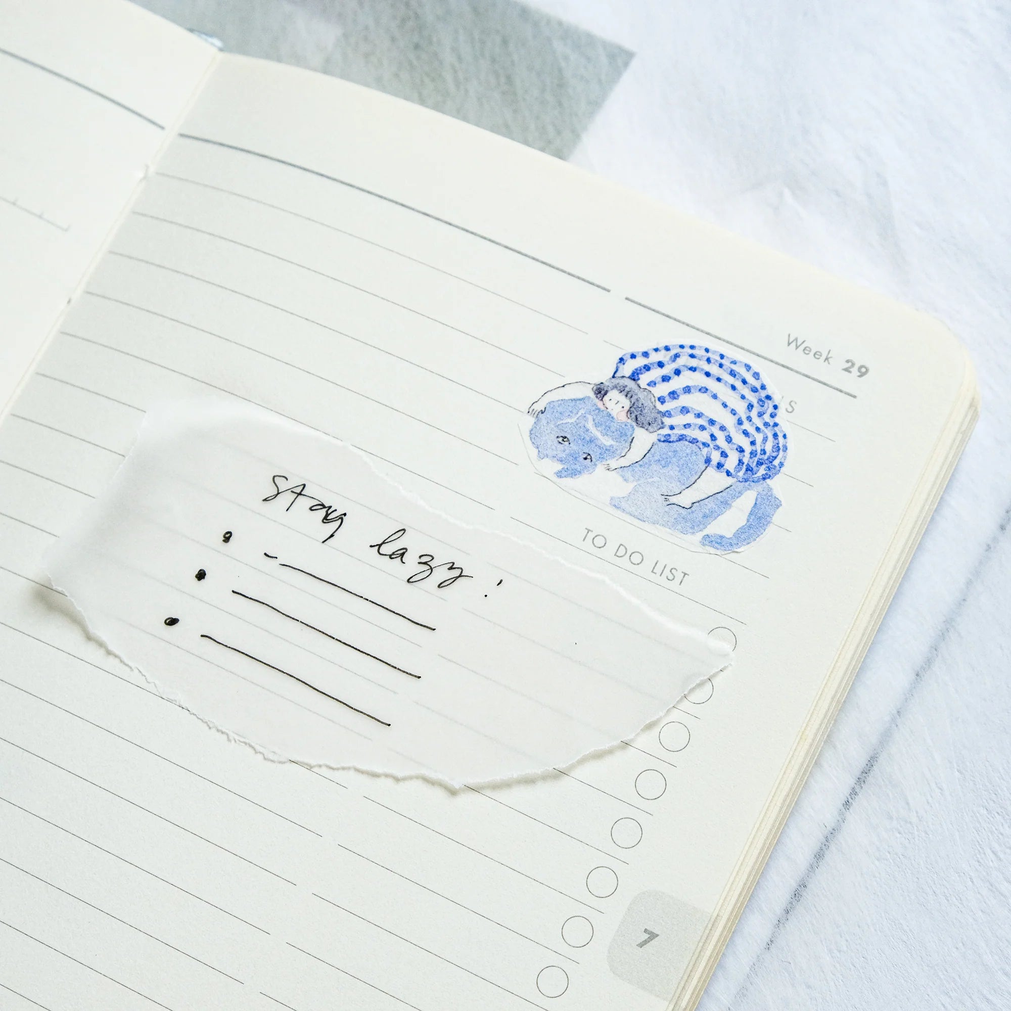 dodolulu Blue and White Washi Tape
