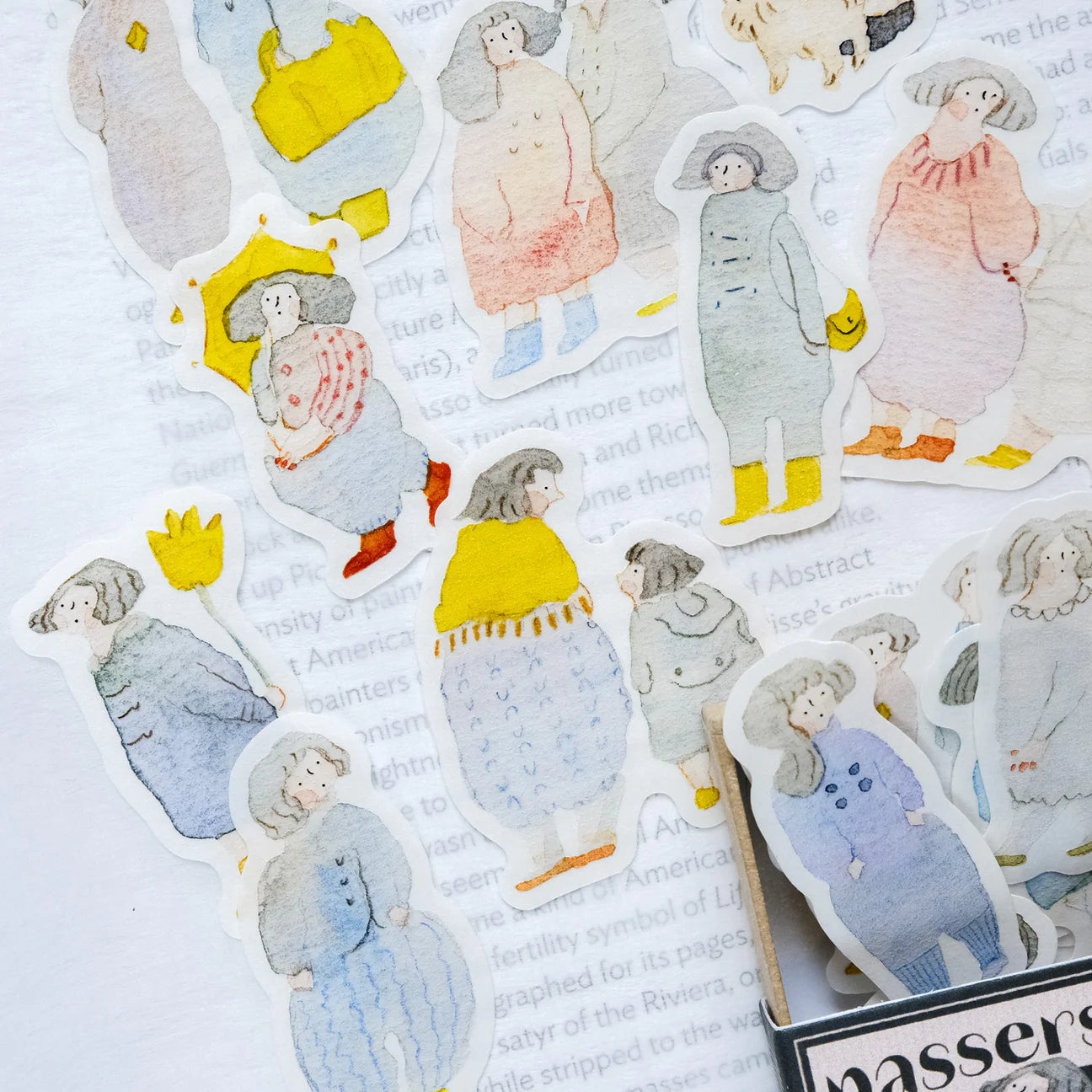 dodolulu Passers-by Matchbox Flake Stickers