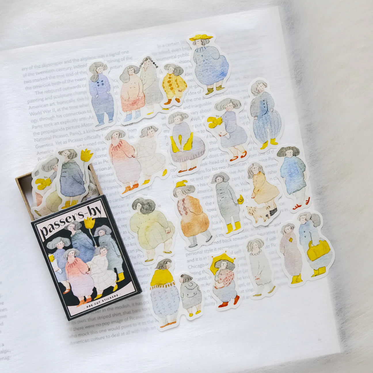 dodolulu Passers-by Matchbox Flake Stickers