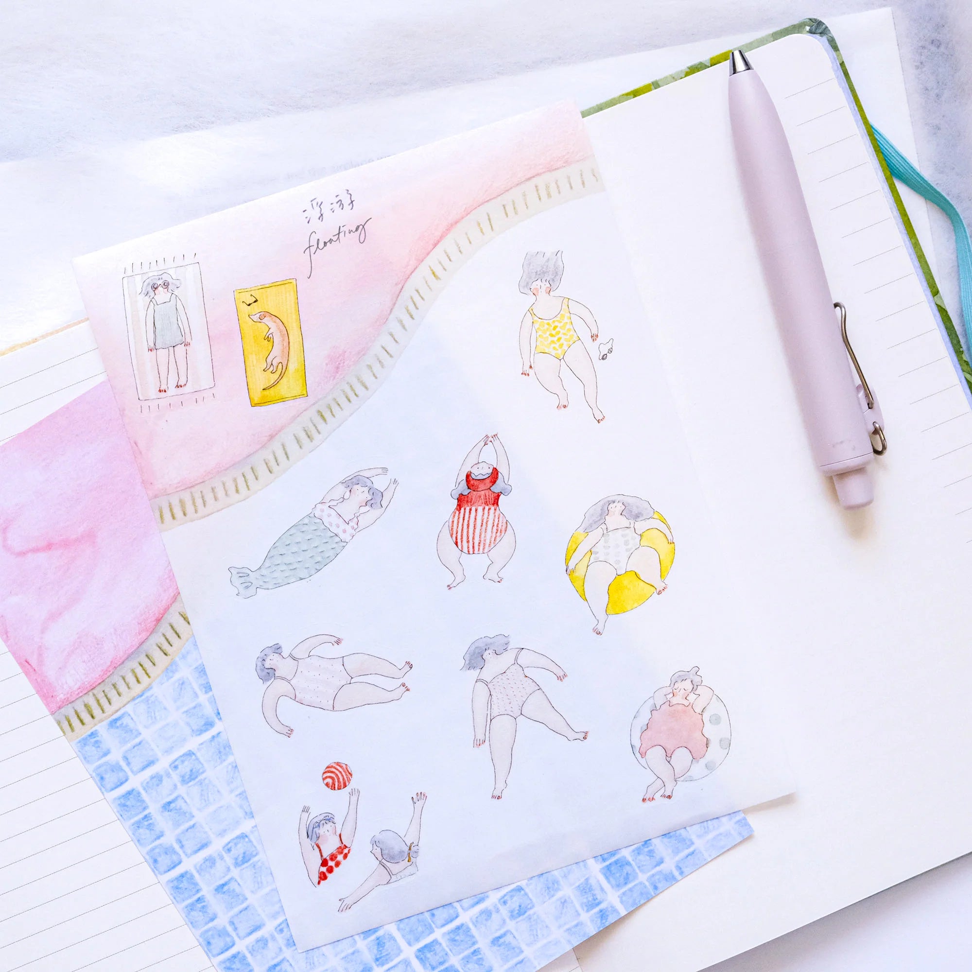 dodolulu Floating Sticker Sheet