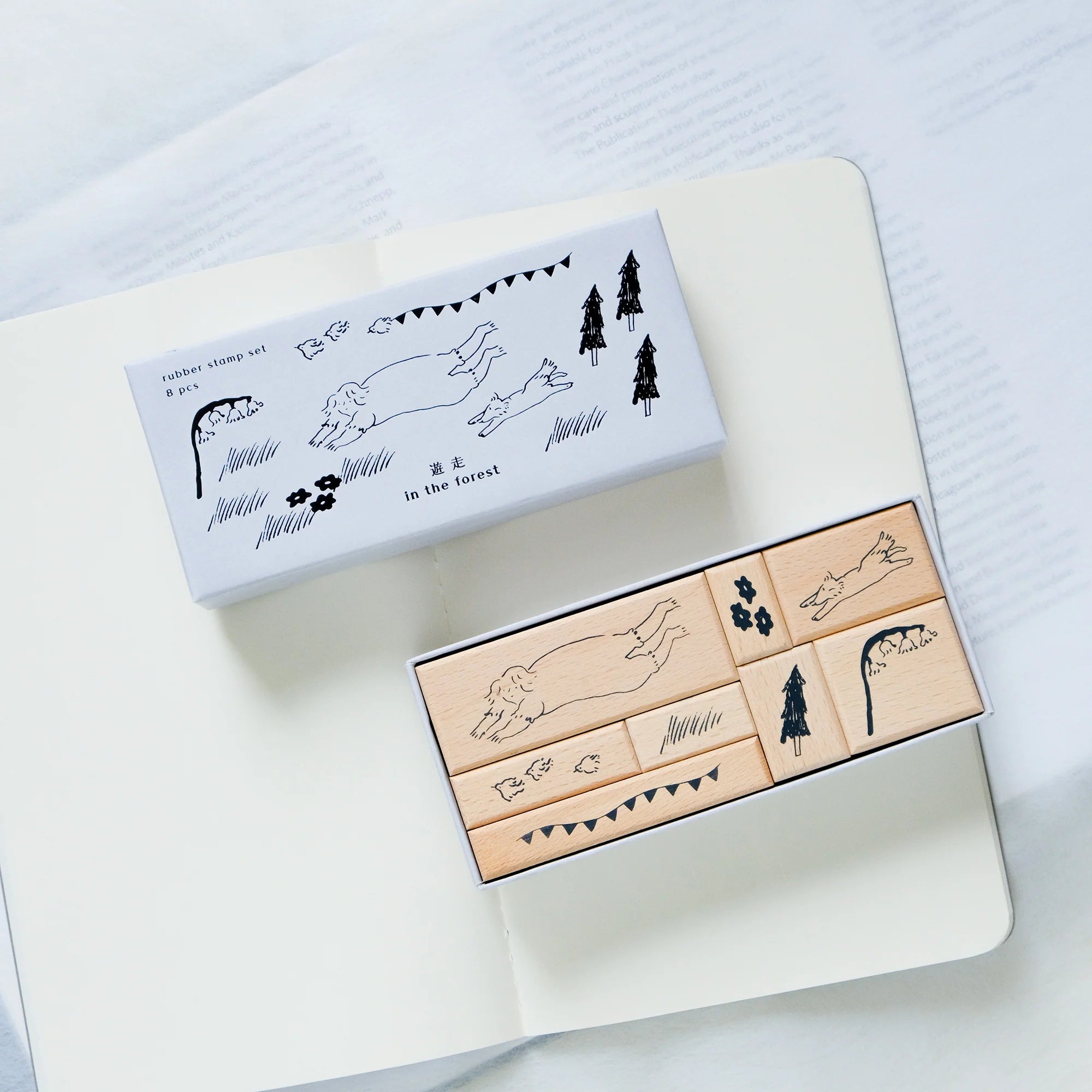 dodolulu Rubber Stamp Set: In the Forest (set of 8)