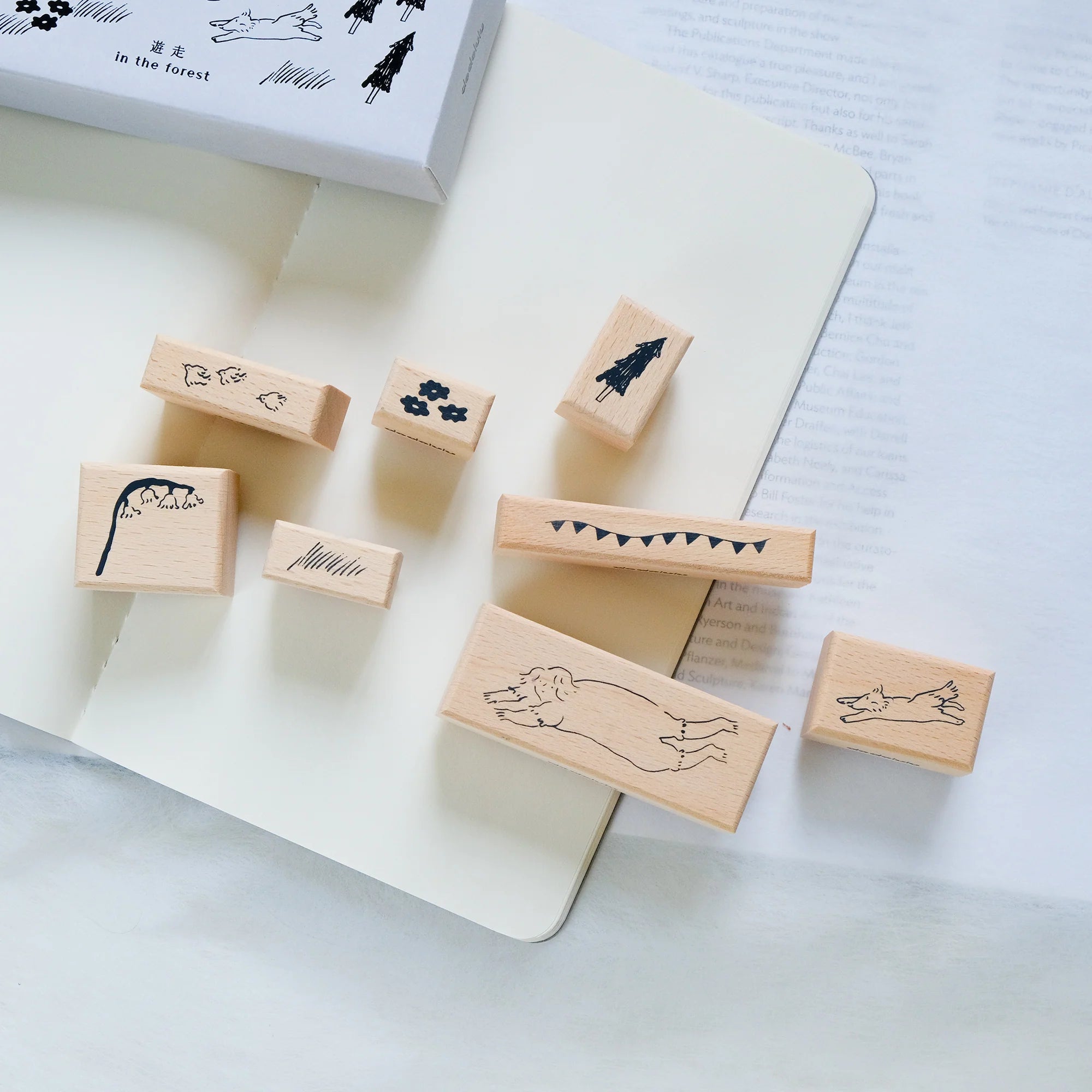 dodolulu Rubber Stamp Set: In the Forest (set of 8)
