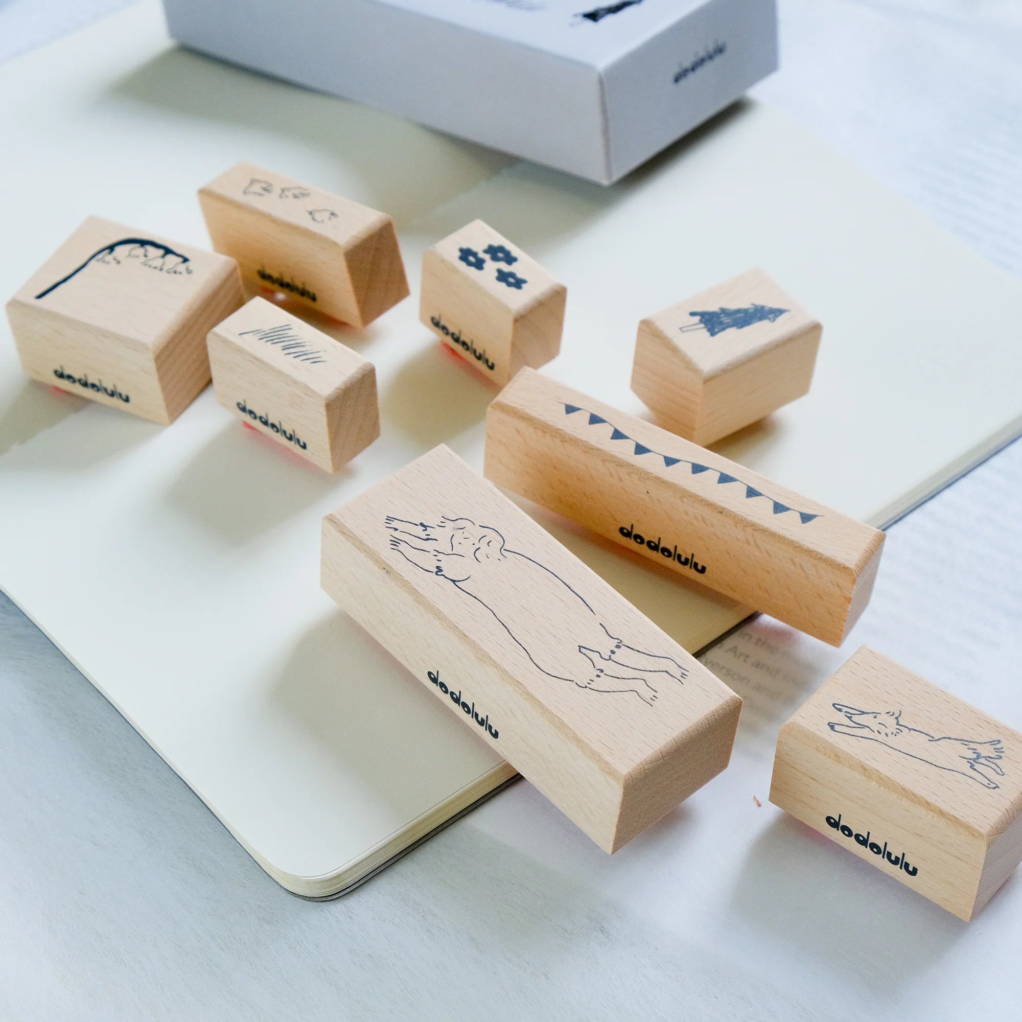 dodolulu Rubber Stamp Set: In the Forest (set of 8)