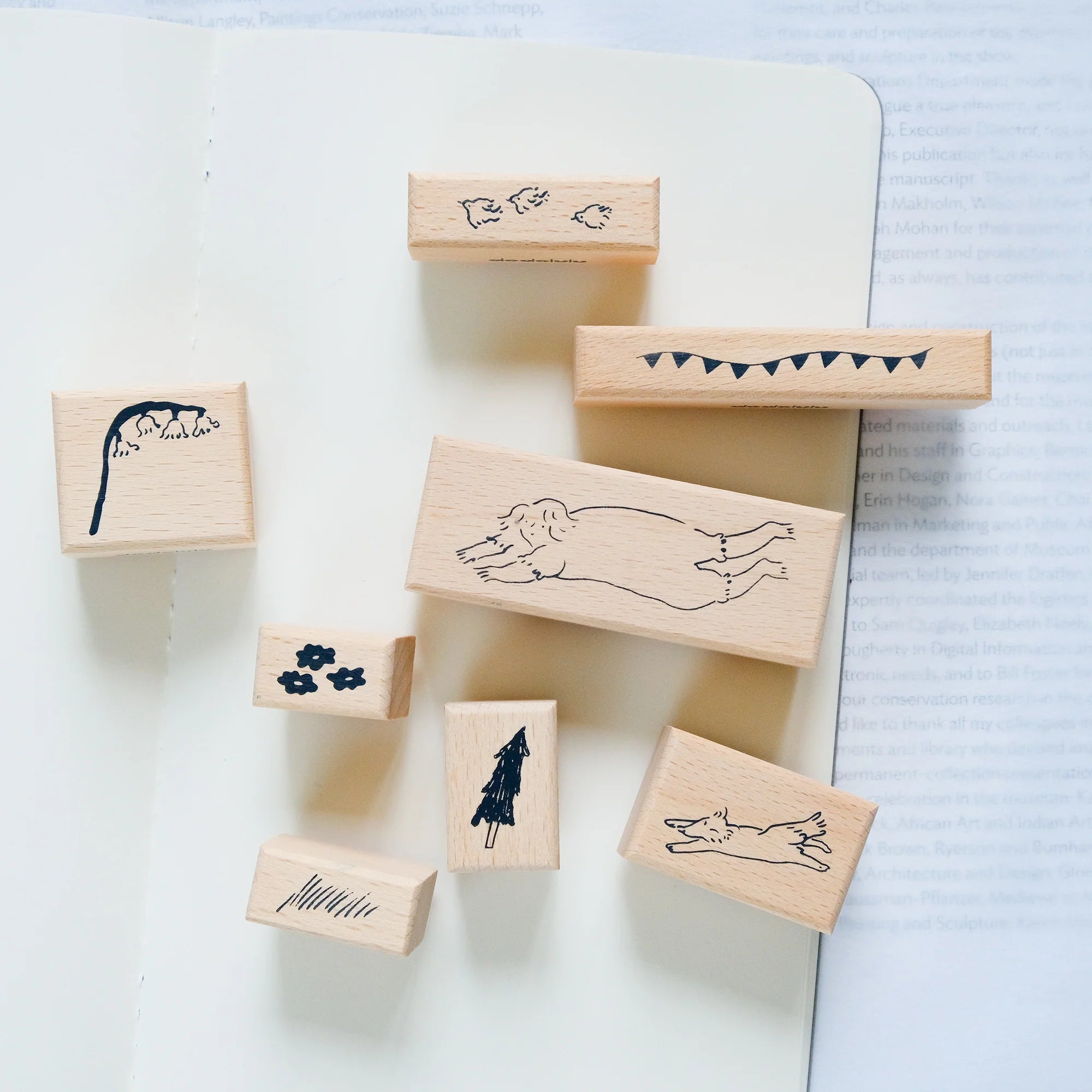 dodolulu Rubber Stamp Set: In the Forest (set of 8)