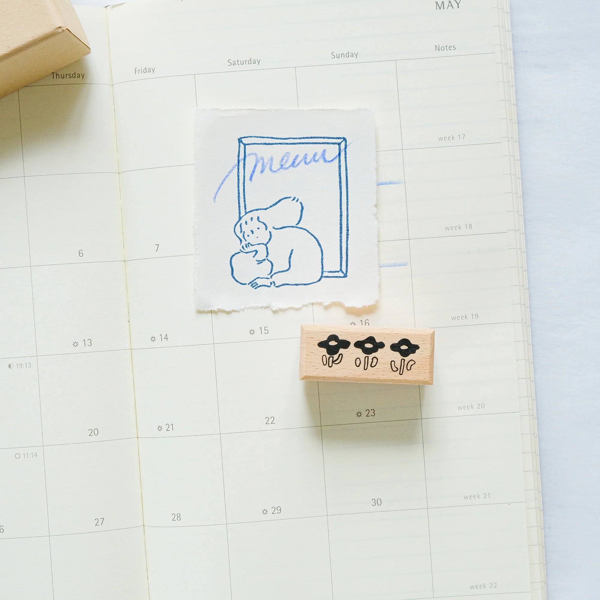 dodolulu Rubber Stamp Set: By the Window (set of 5)