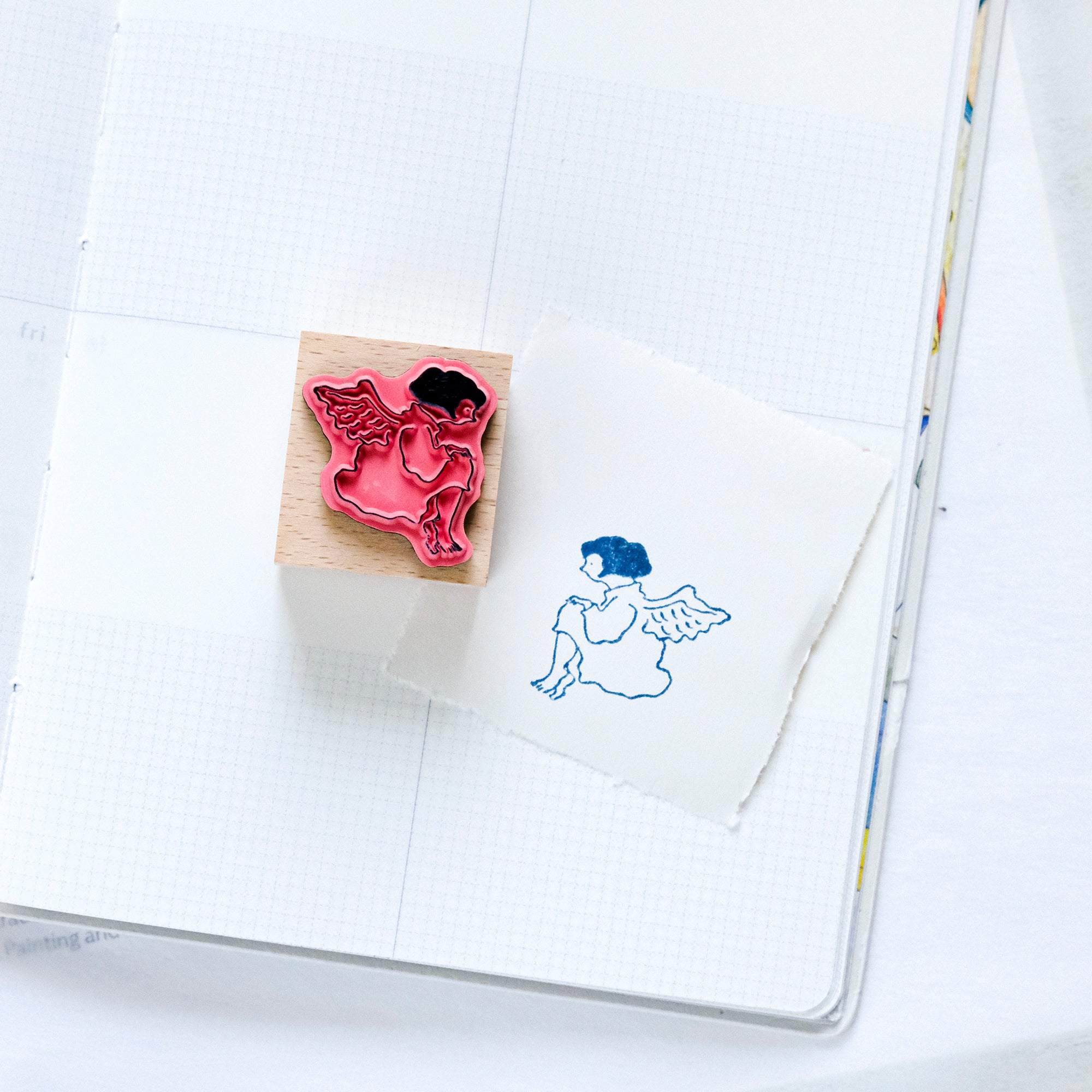 dodolulu Rubber Stamp Set: Floating Angels (set of 5)