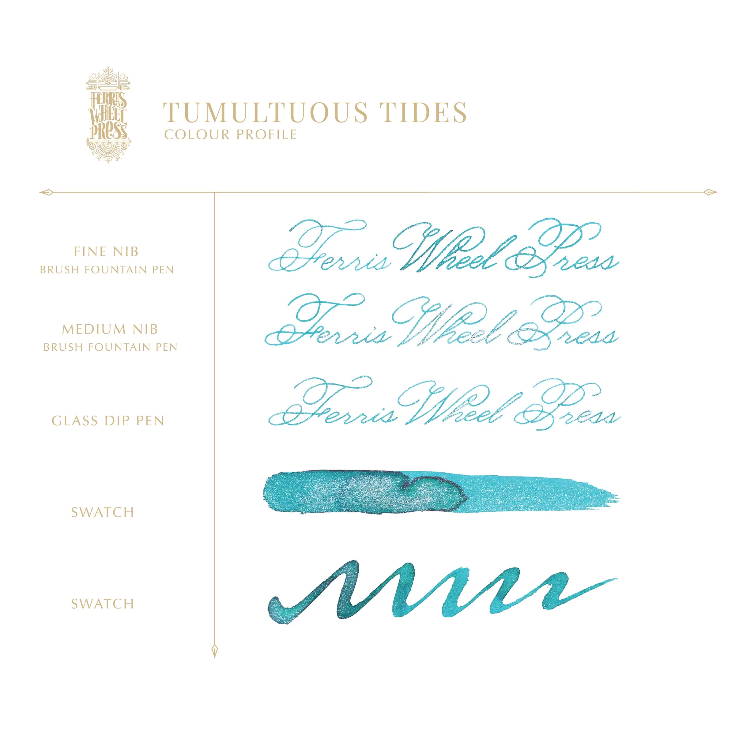 Ferris Wheel Press Fountain Pen Ink 20ml: Ferritales-Tumultuous Tides