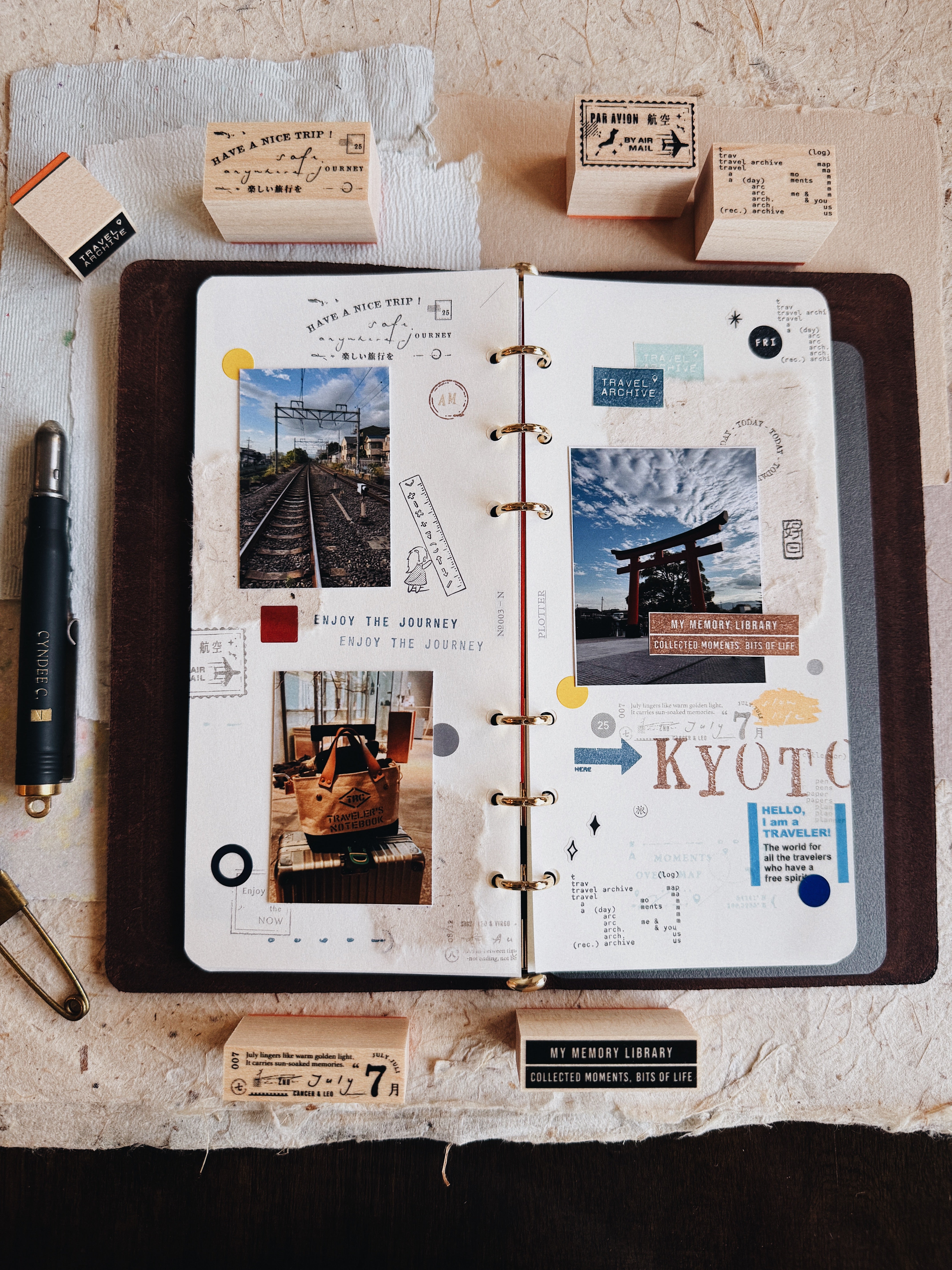 Penspapersplanner Travel Series Rubber Stamps (13 designs)