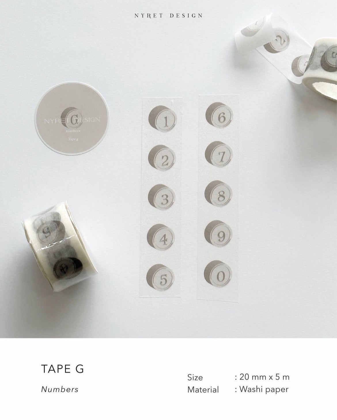 Nyret Washi Tape Series (5 designs)