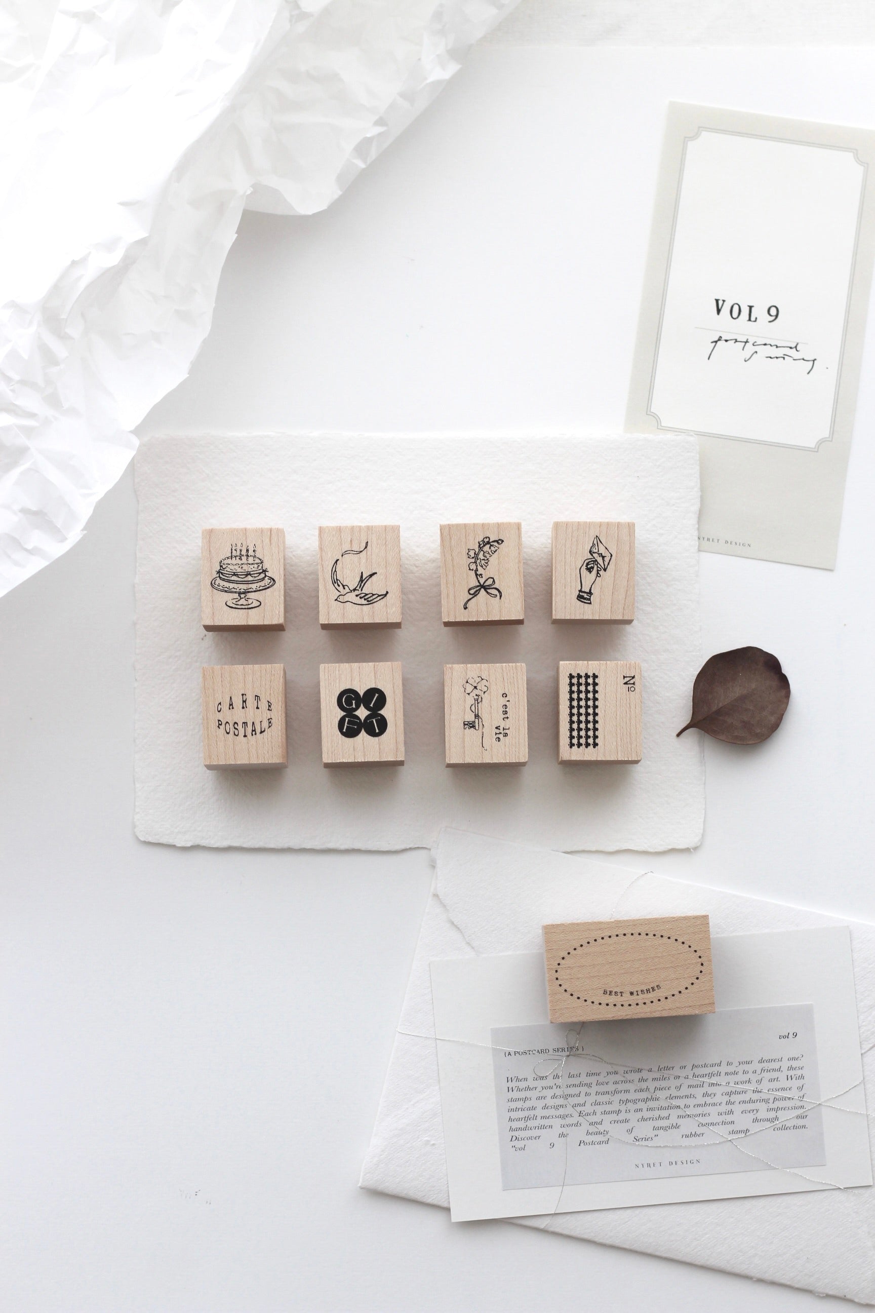 Nyret vol. 9 Postcards Series Rubber Stamps (9 designs, sold individually)