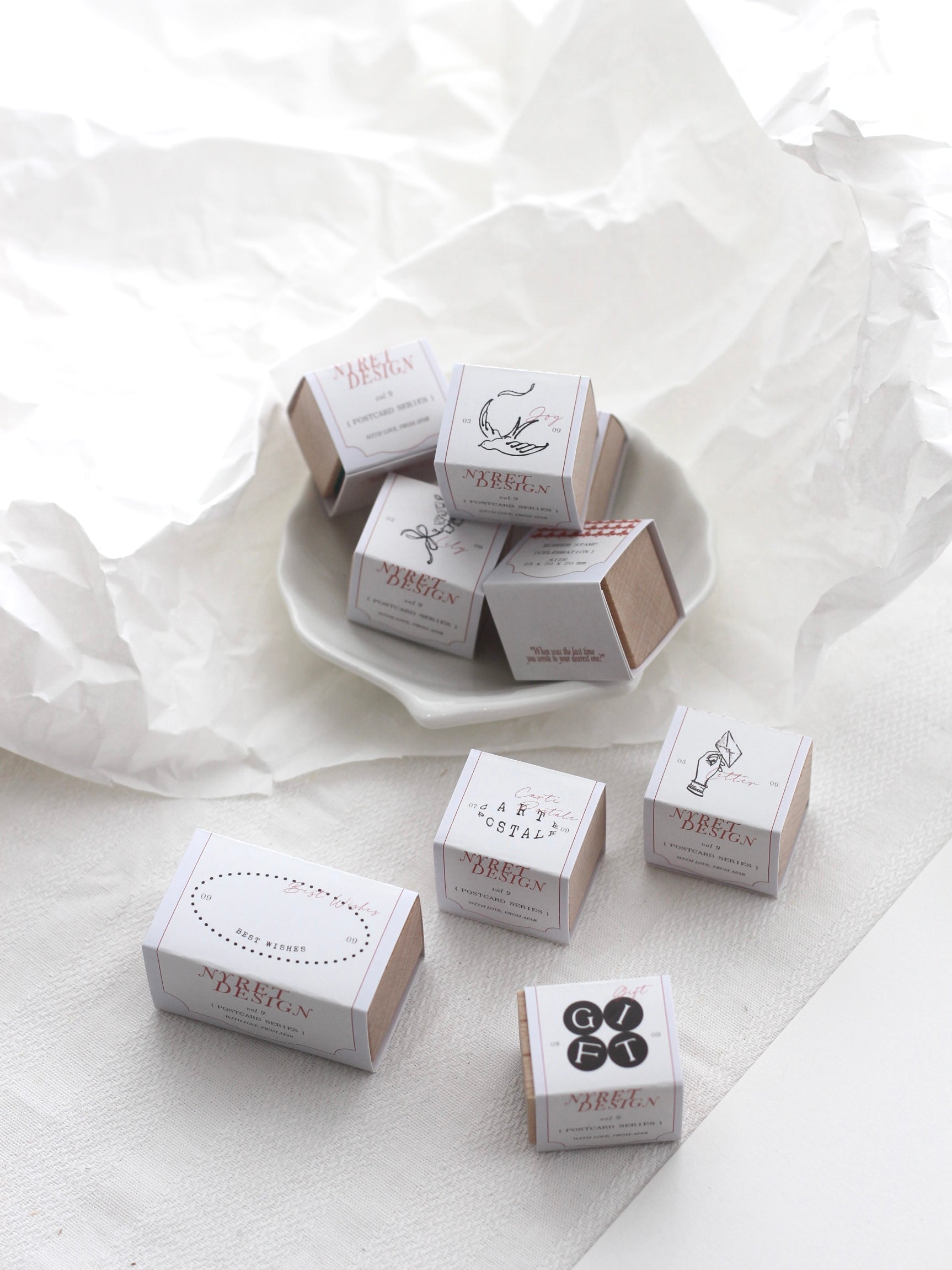 Nyret vol. 9 Postcards Series Rubber Stamps (9 designs, sold individually)