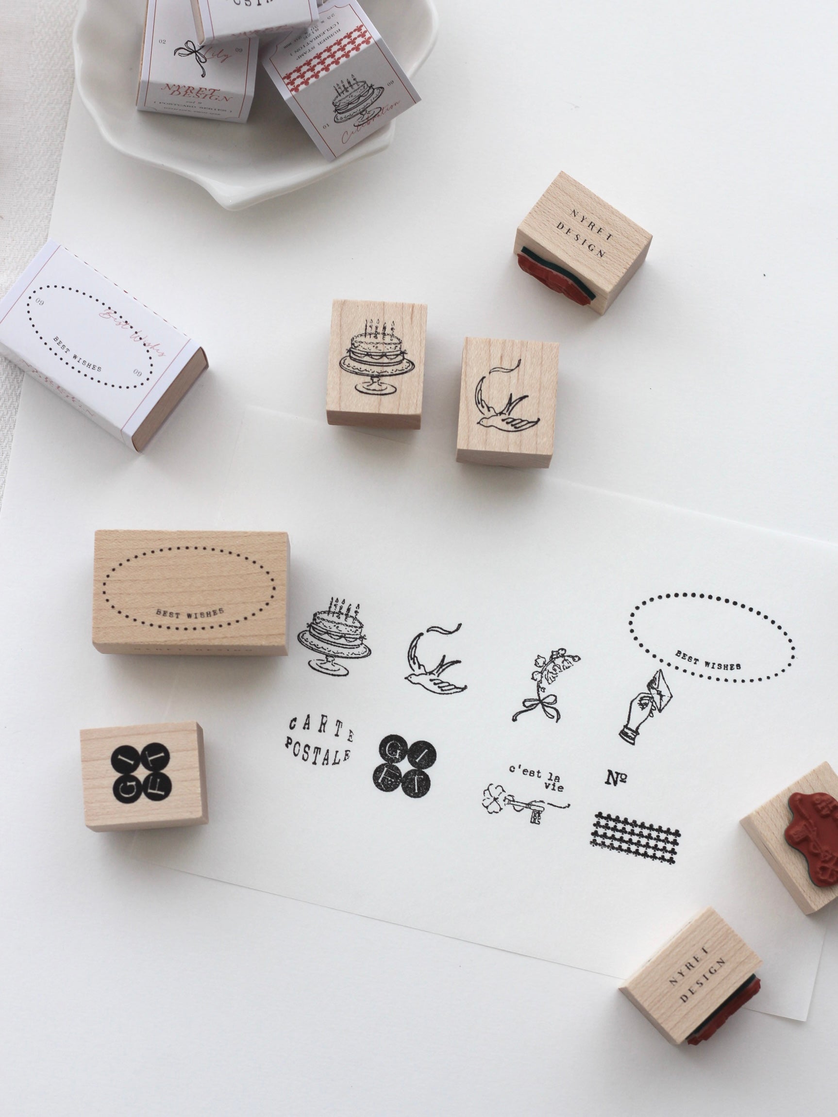 Nyret vol. 9 Postcards Series Rubber Stamps (9 designs, sold individually)