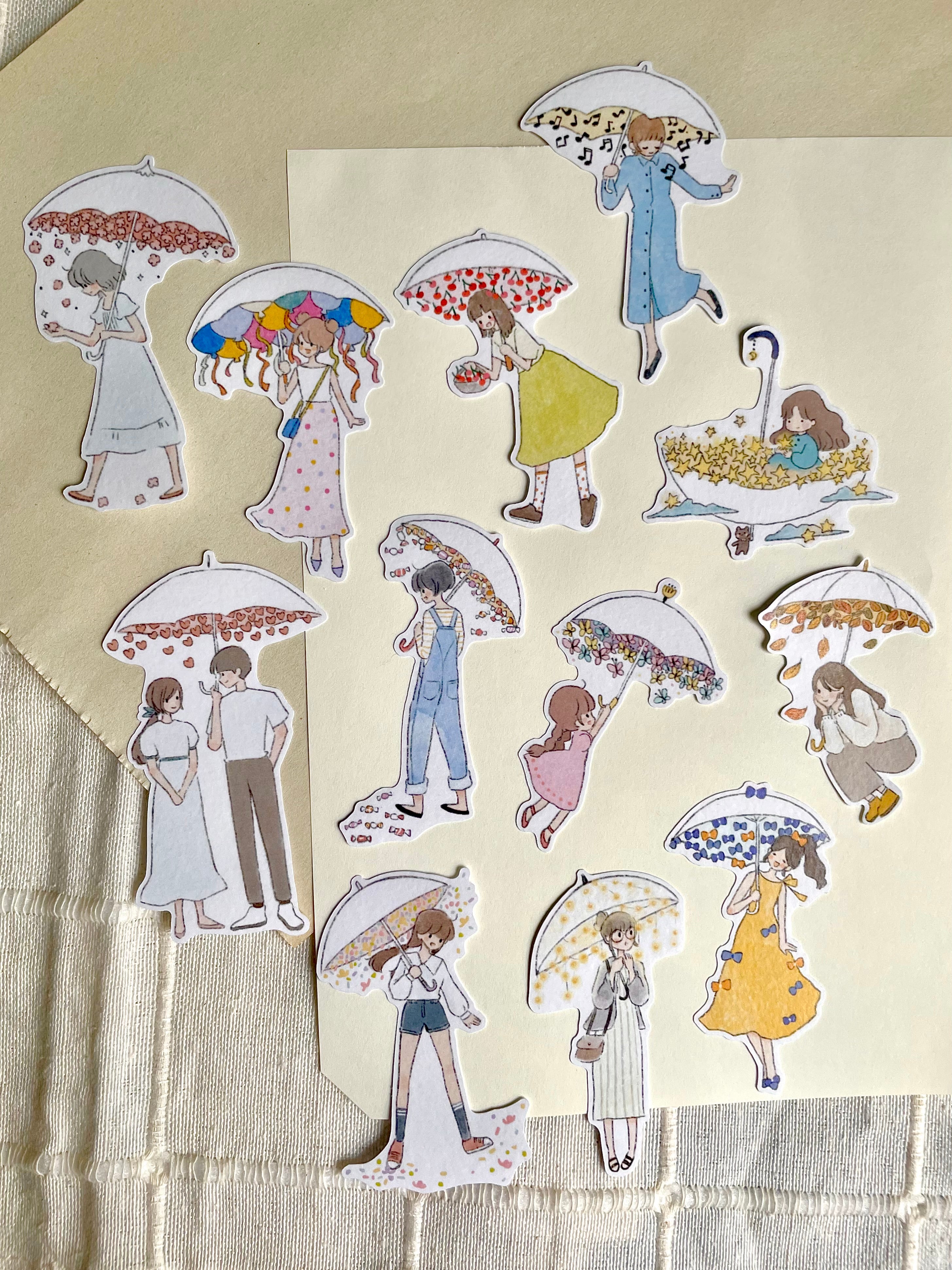 Msbulat Joyful Umbrellas Stickers