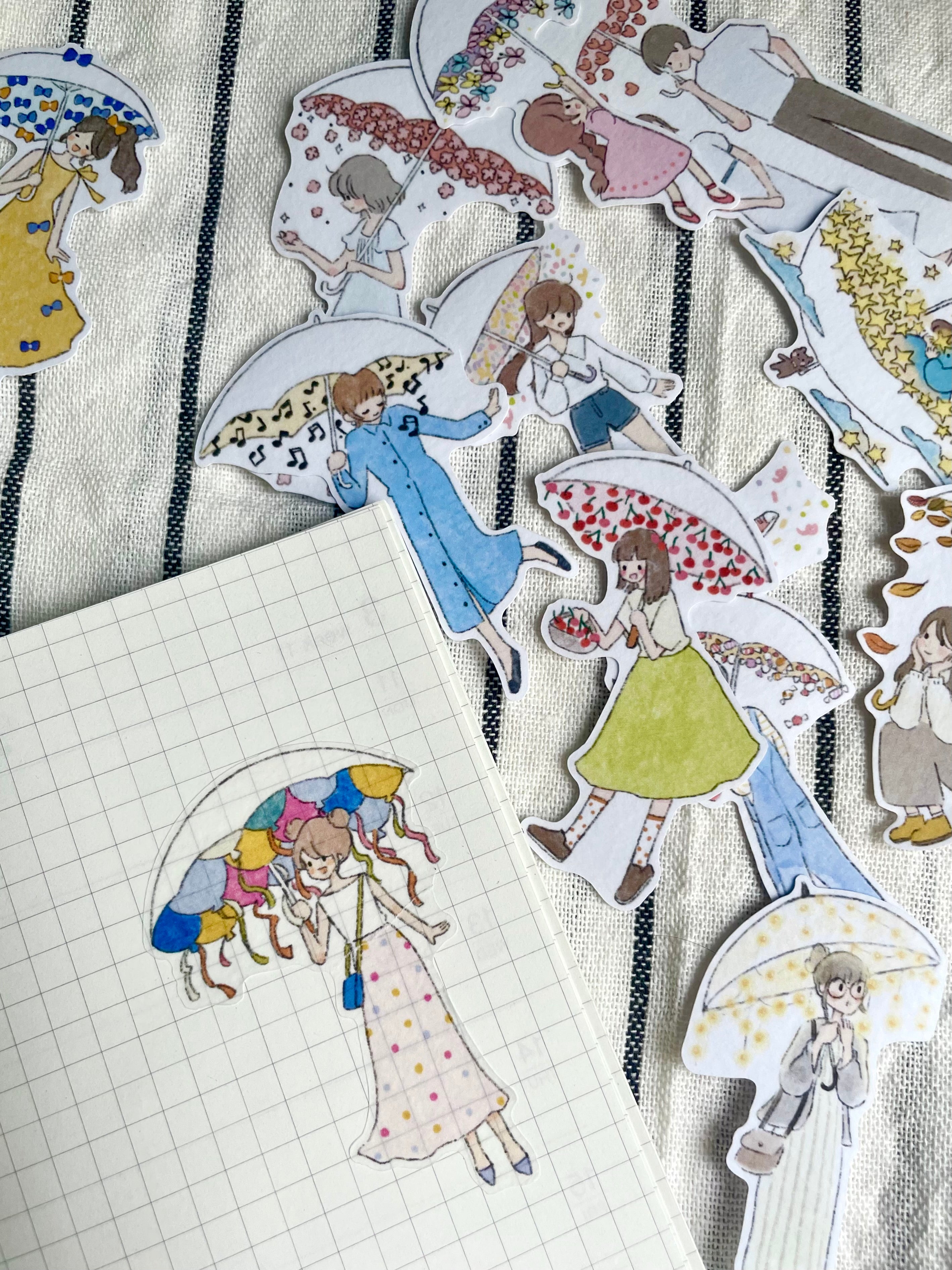 Msbulat Joyful Umbrellas Stickers