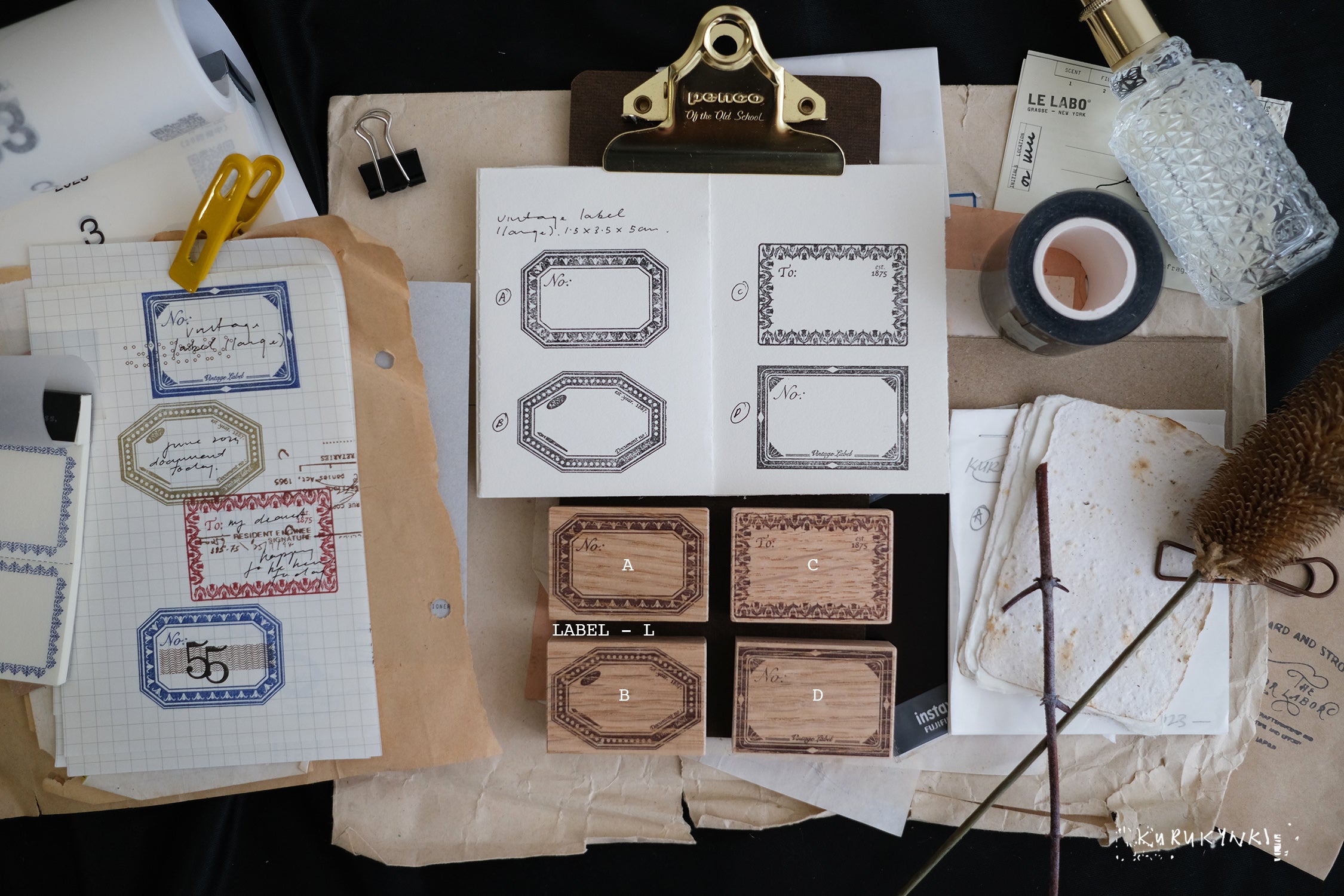 Kurukynki Label S23 Rubber Stamps (7 types)