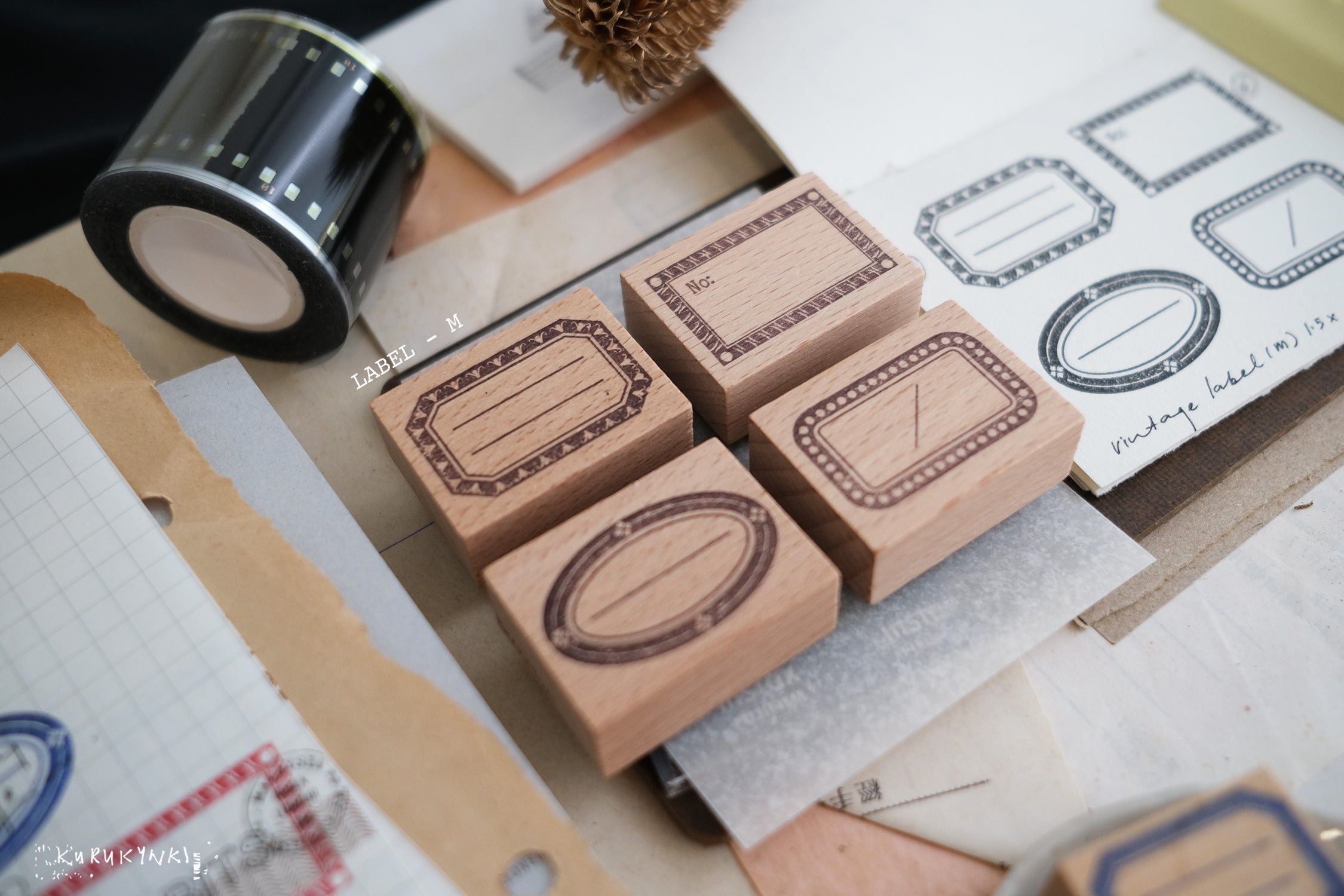 Kurukynki Label S23 Rubber Stamps (7 types)