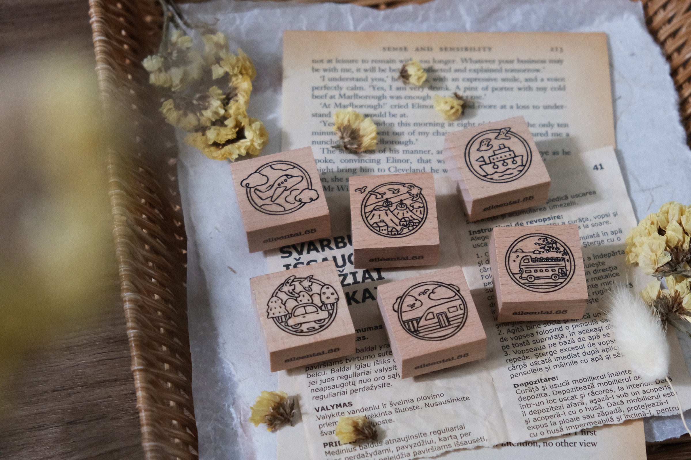 Let's Go Rubber Stamp (6 designs, sold separately)