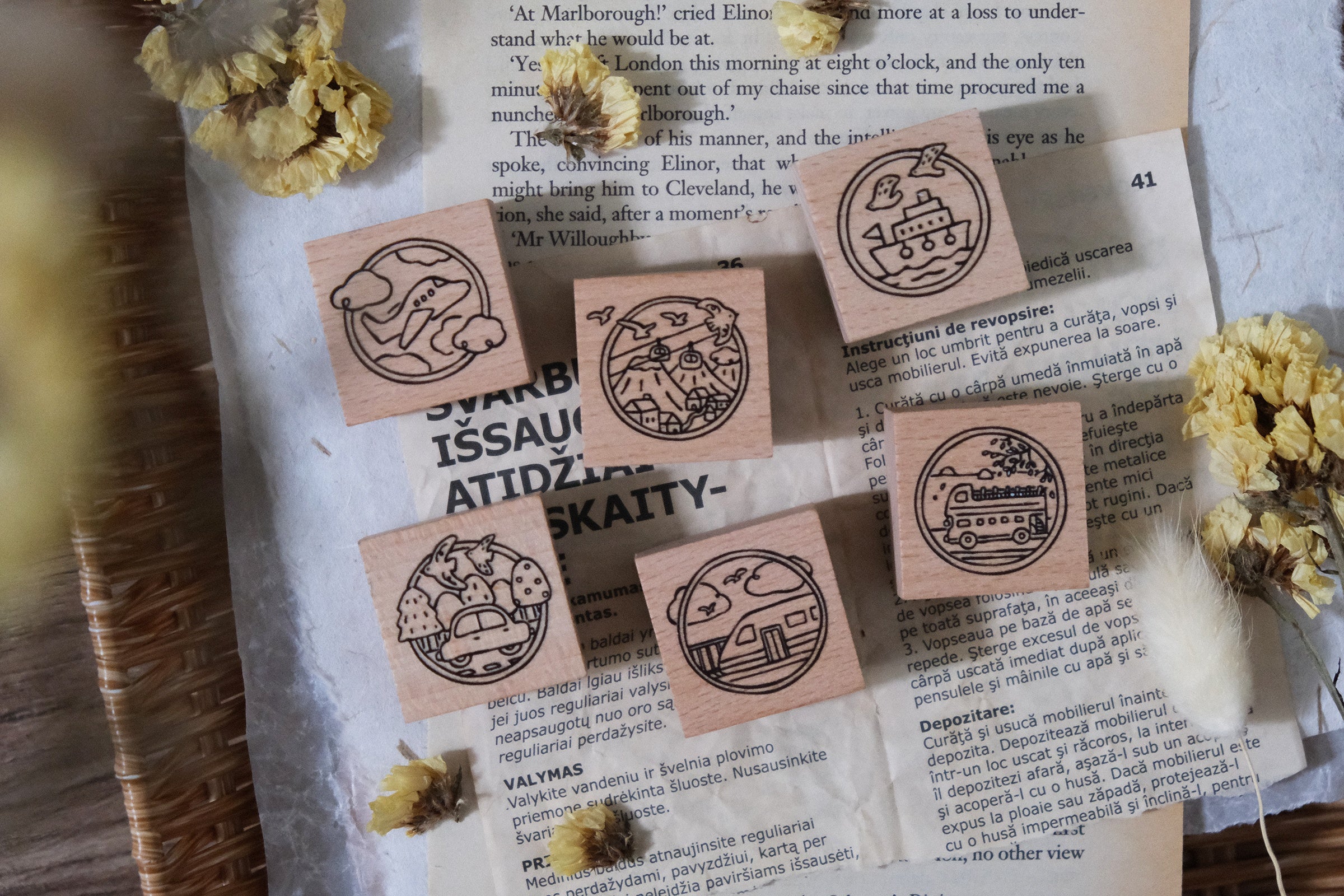 Let's Go Rubber Stamp (6 designs, sold separately)
