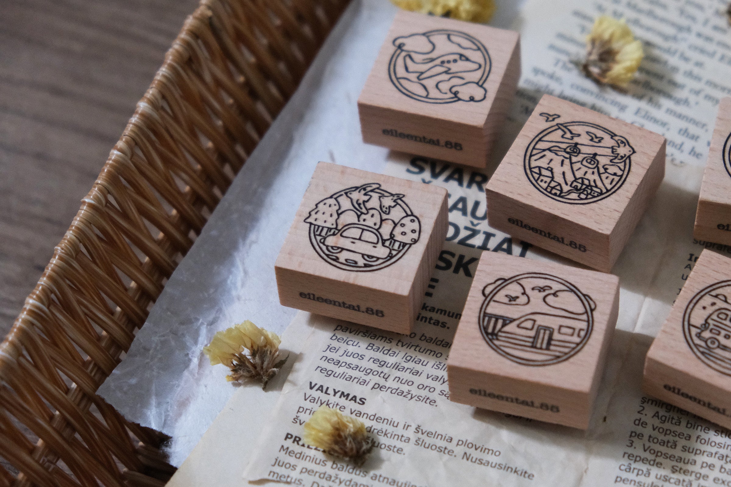 Let's Go Rubber Stamp (6 designs, sold separately)