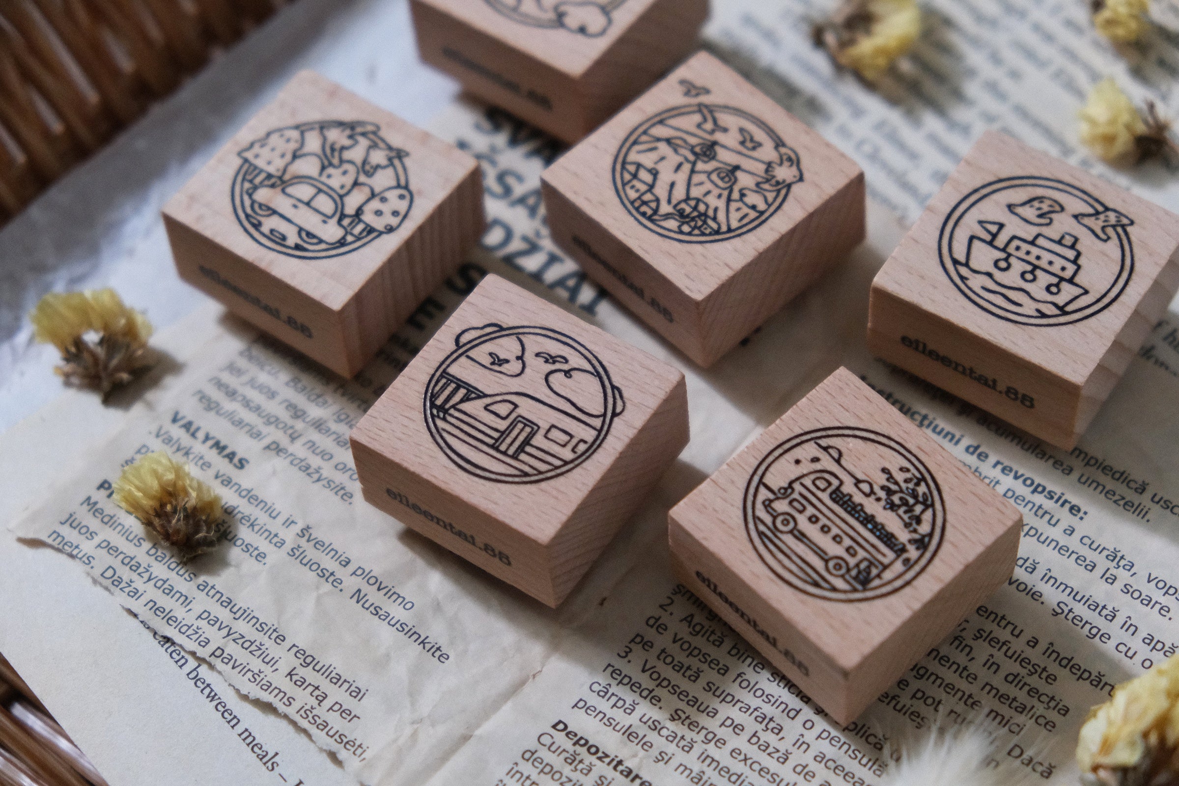 Let's Go Rubber Stamp (6 designs, sold separately)