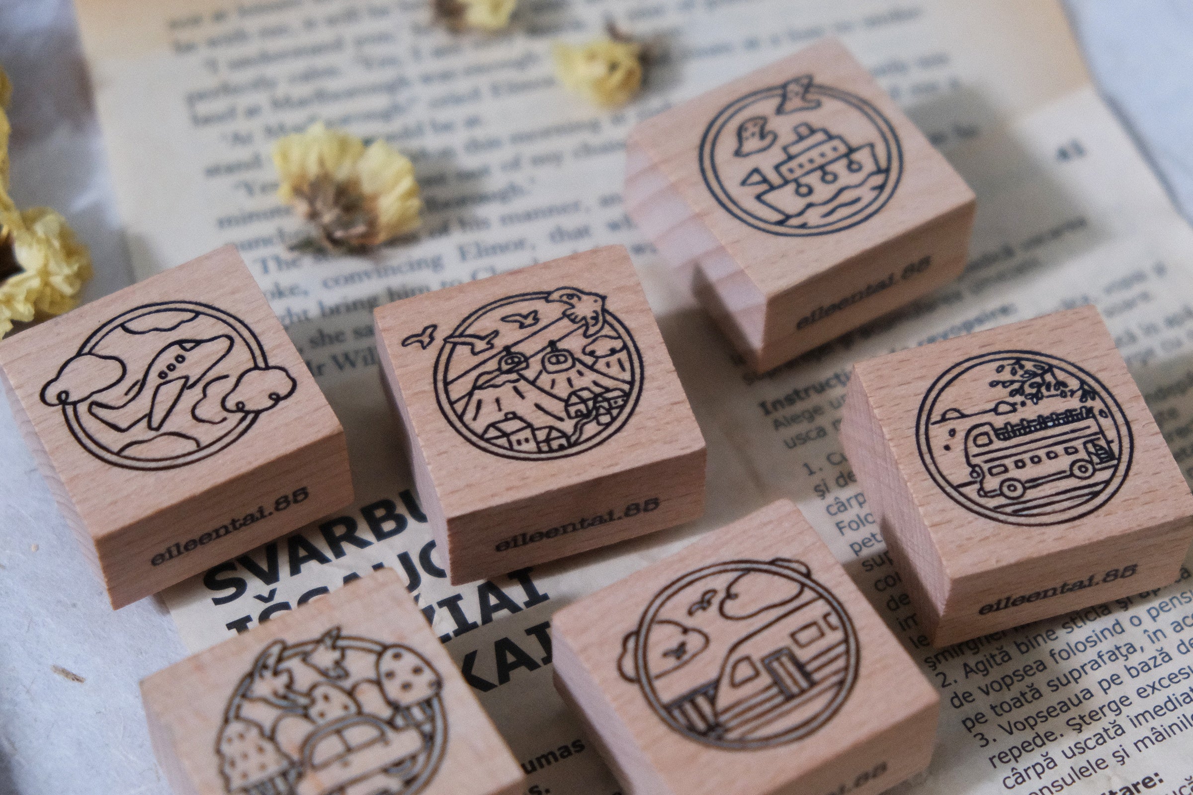 Let's Go Rubber Stamp (6 designs, sold separately)