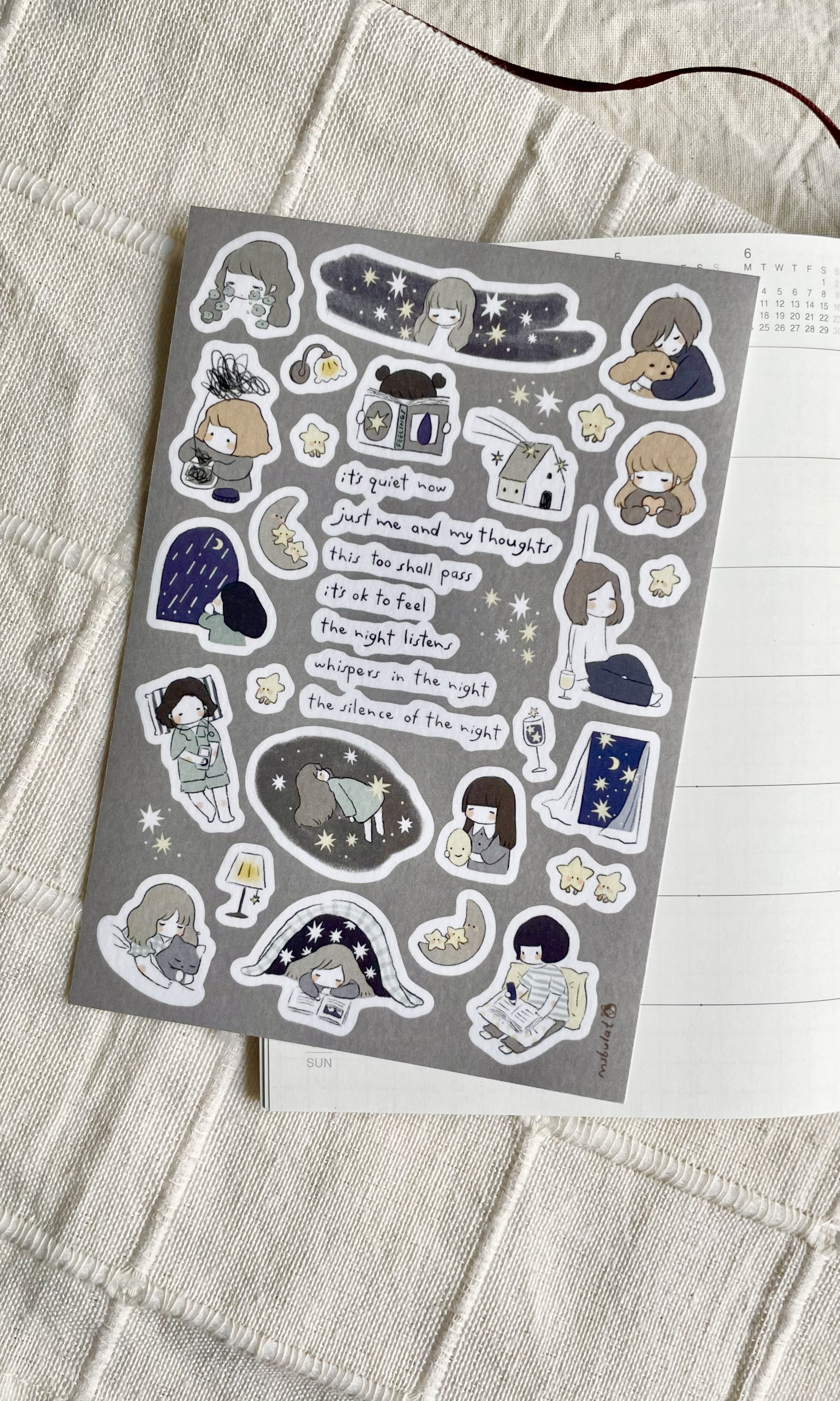 Msbulat Me, The Moon, The Stars Stickers