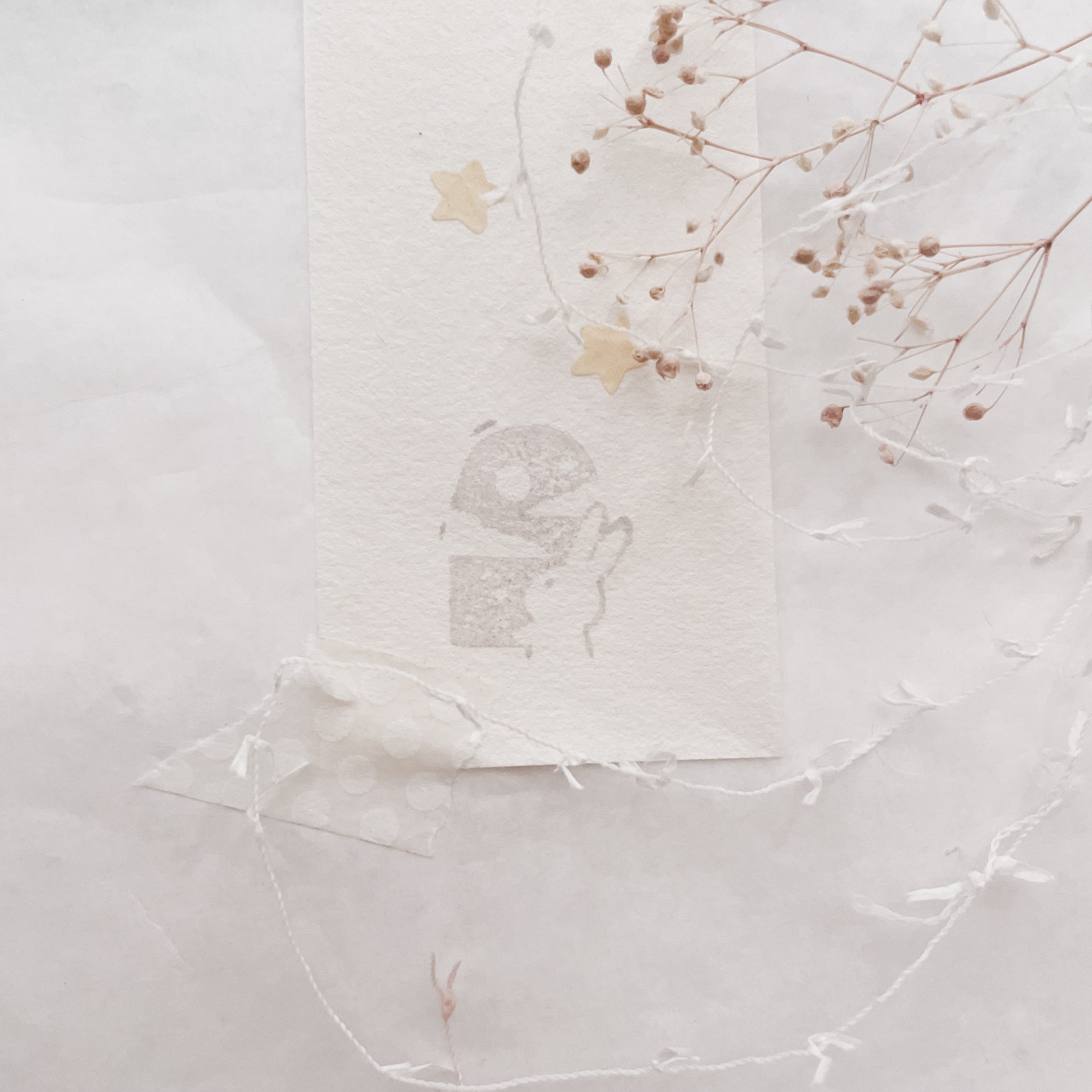 msbulat A Blooming Life: Moon Through the Window (Rabbit) Rubber Stamp