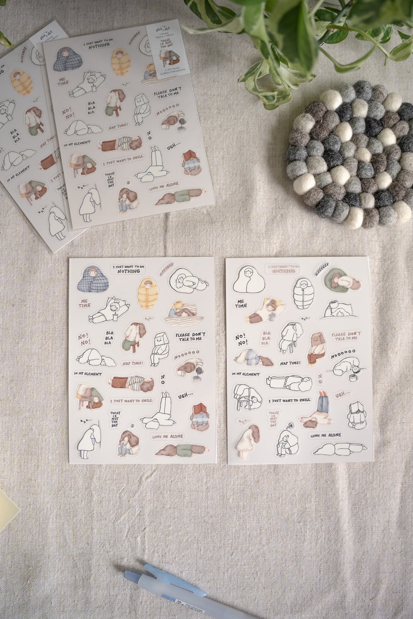 I Just Want To Do Nothing Sticker Sheet