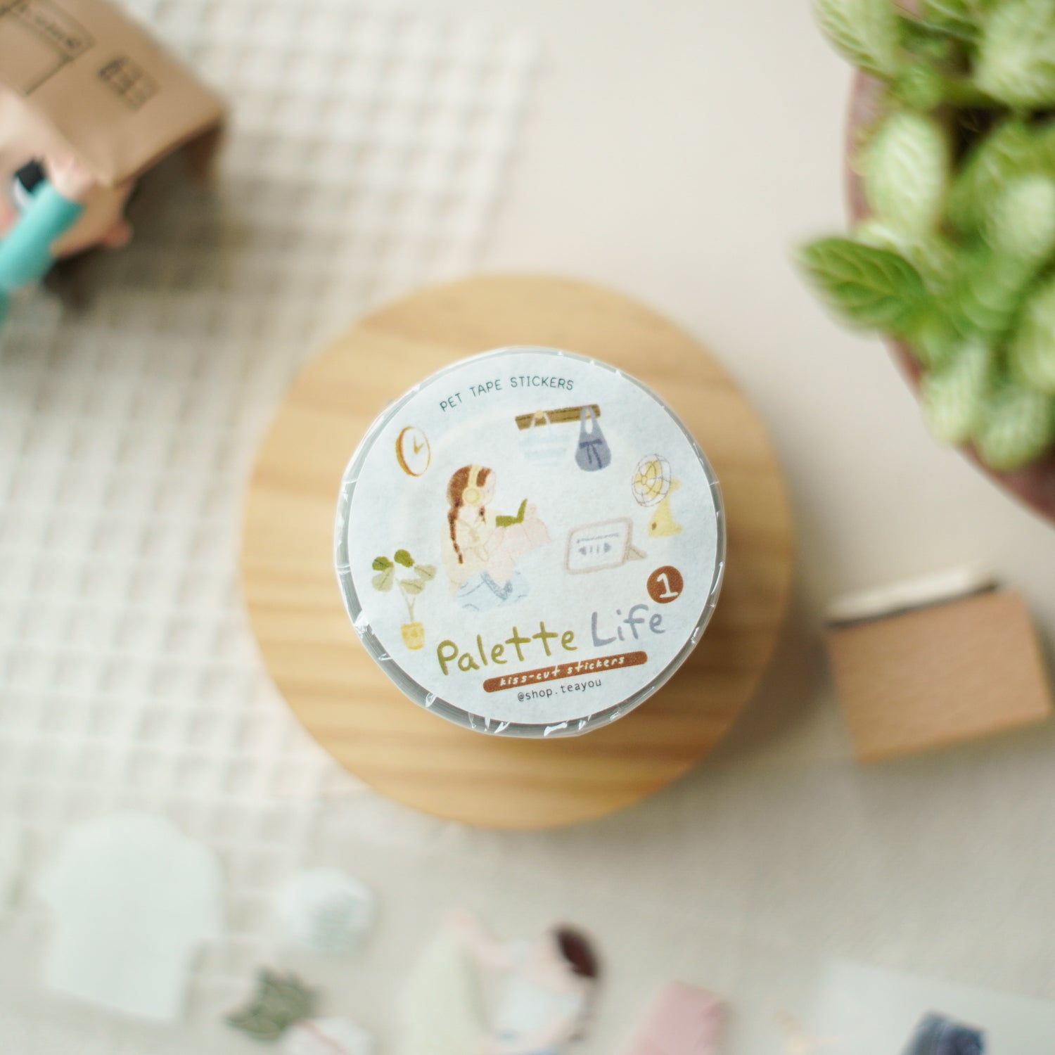 Palette Life 1 Die-Cut PET Tape Stickers