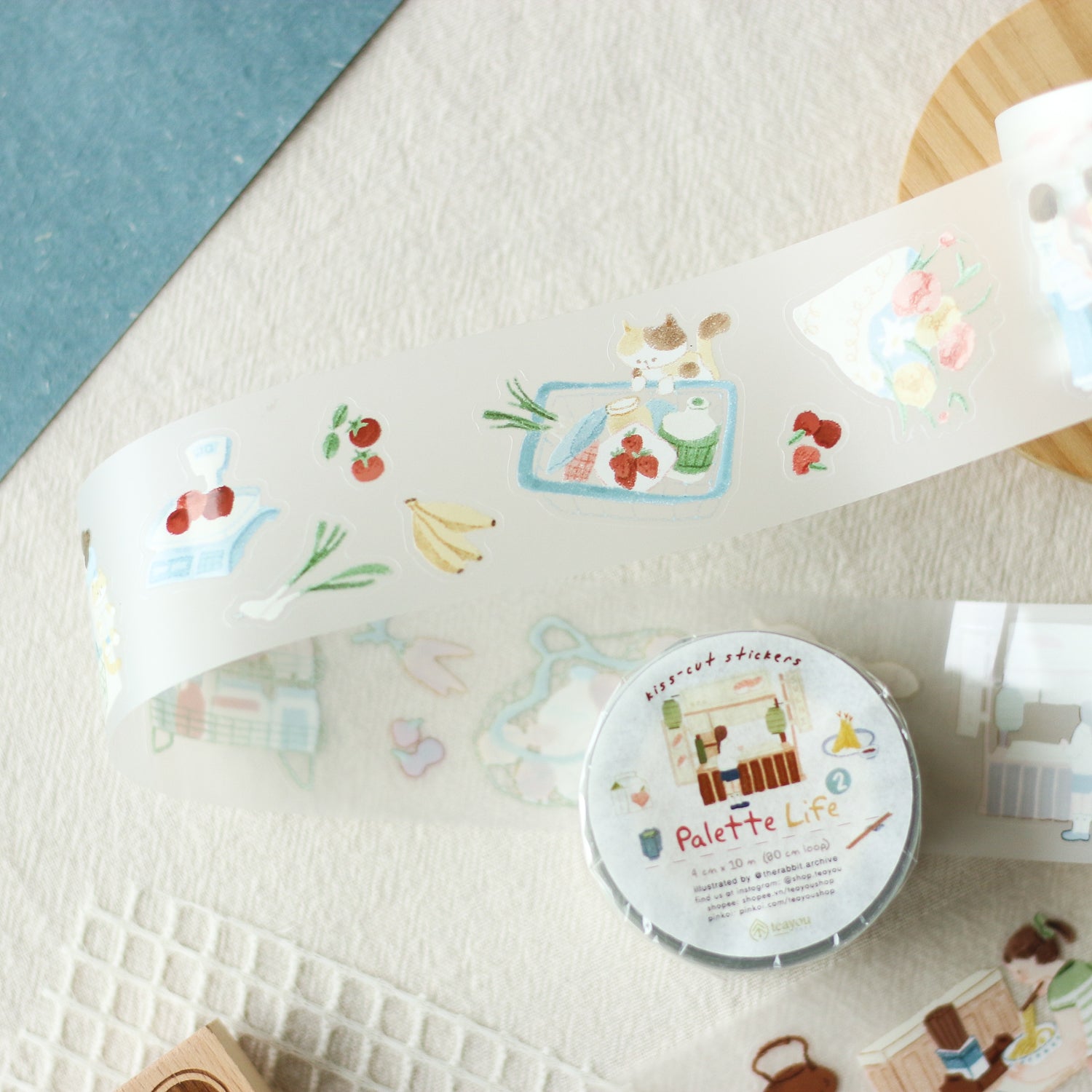 Palette Life 2 Die Cut PET Tape Stickers