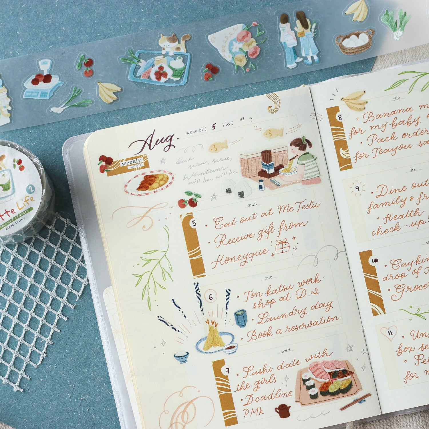 Palette Life 2 Die Cut PET Tape Stickers
