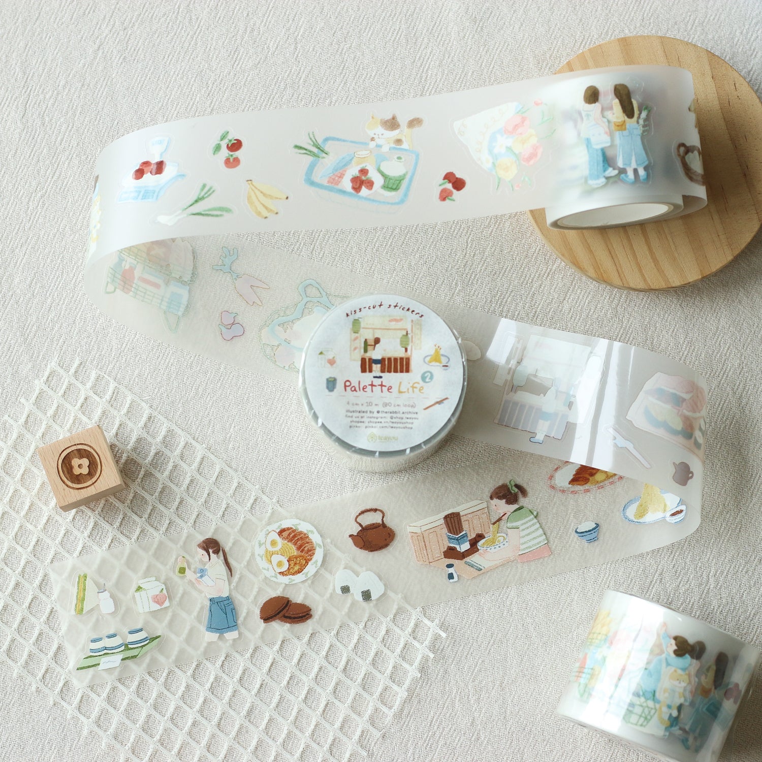 Palette Life 2 Die Cut PET Tape Stickers