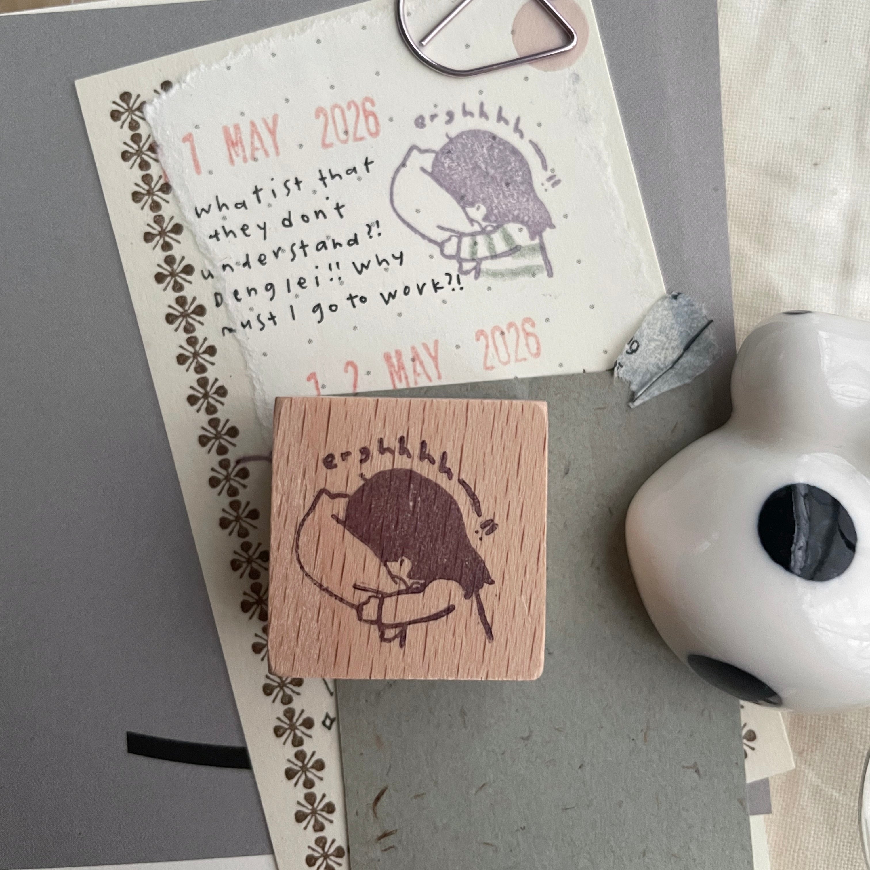 msbulat Rubber Stamp: Pillow rant