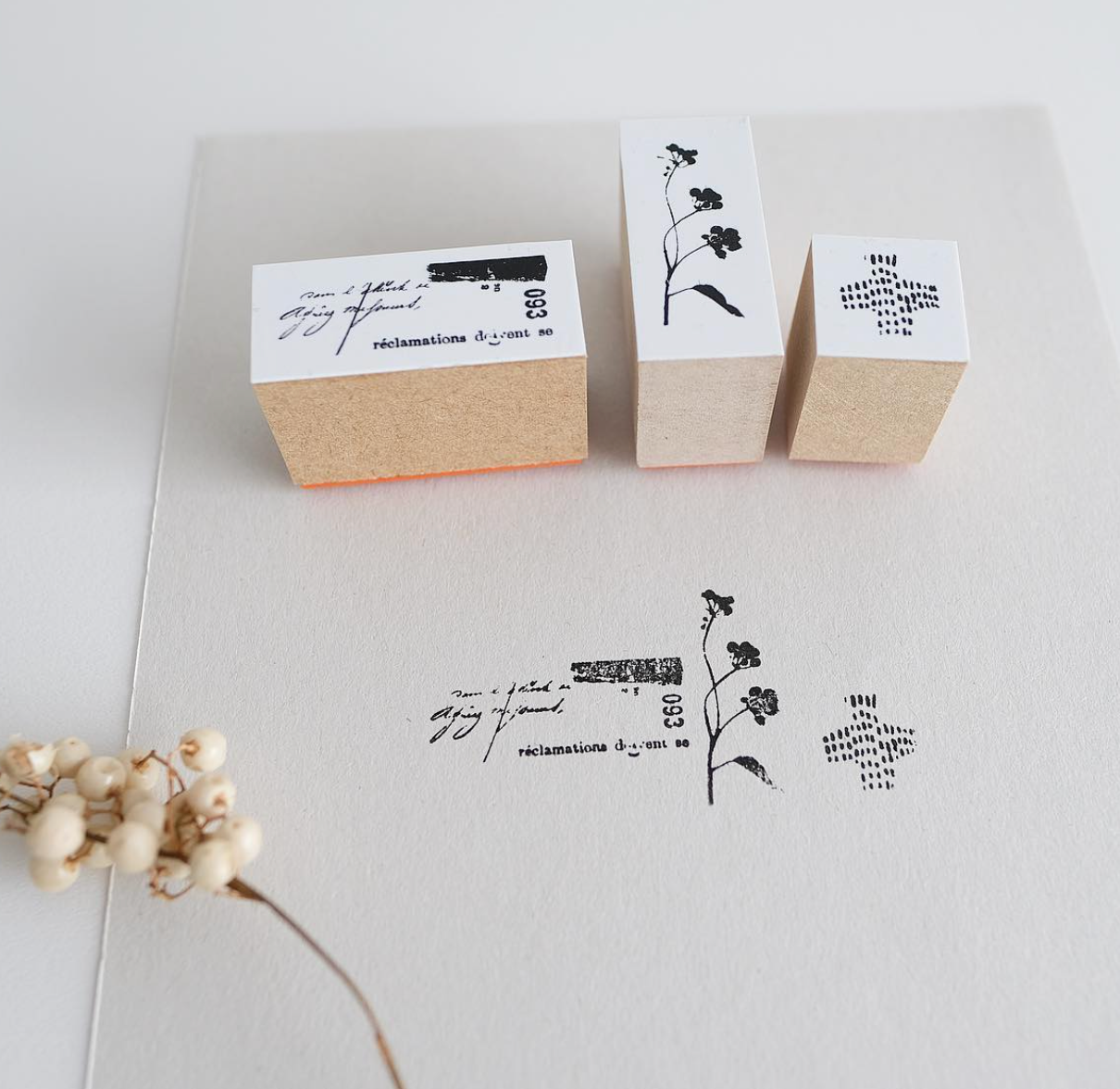 Yohaku Original Rubber Stamp-(S-065) Stitch