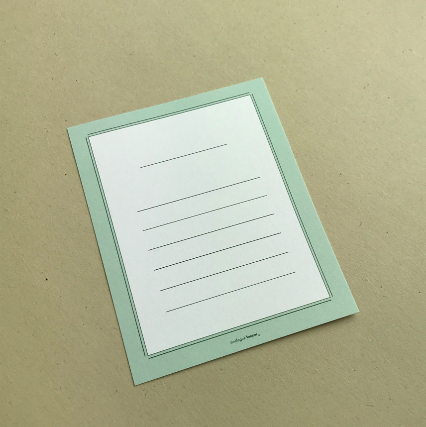 Analogue Keeper Monthly Plan Card (Blue)