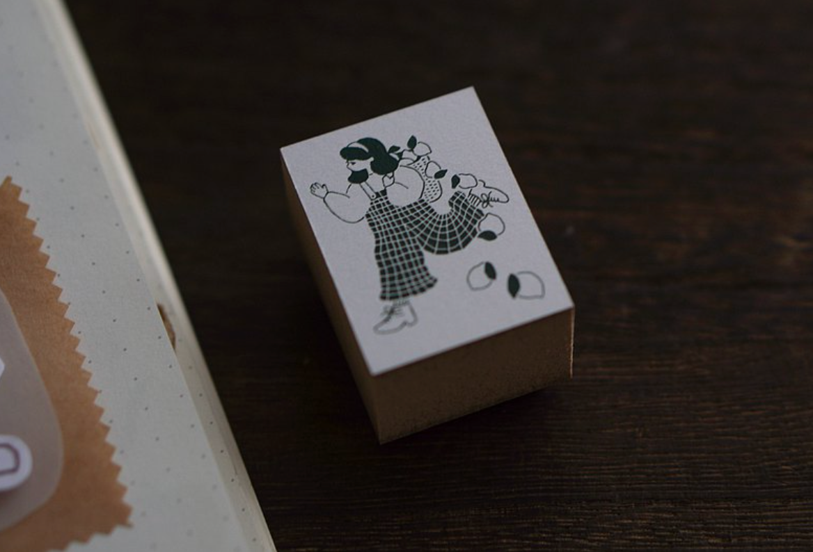 Ivy Snow Lemon Girl Rubber Stamp