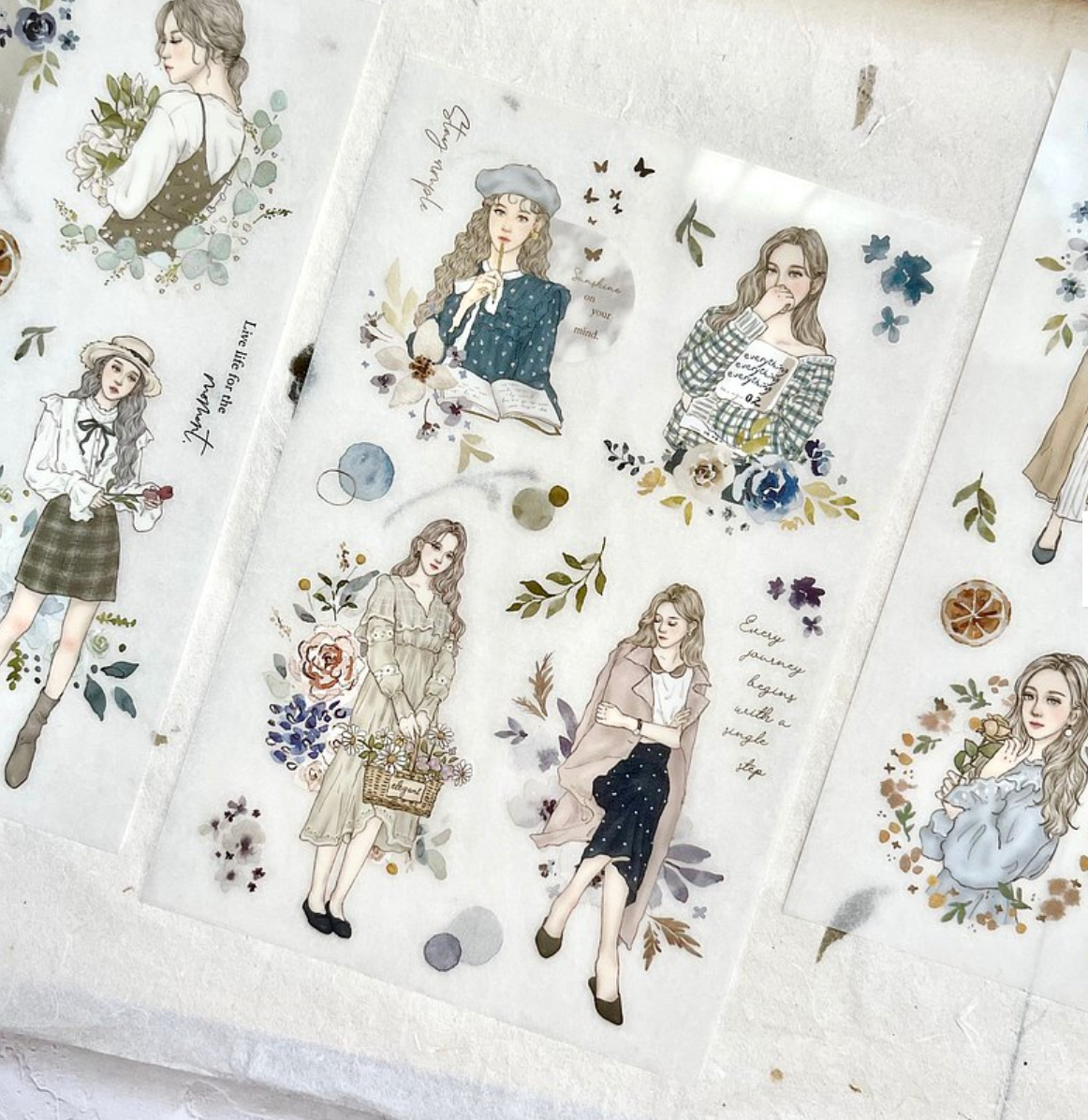Pion Transfer Stickers (Pack of 3): Elegant