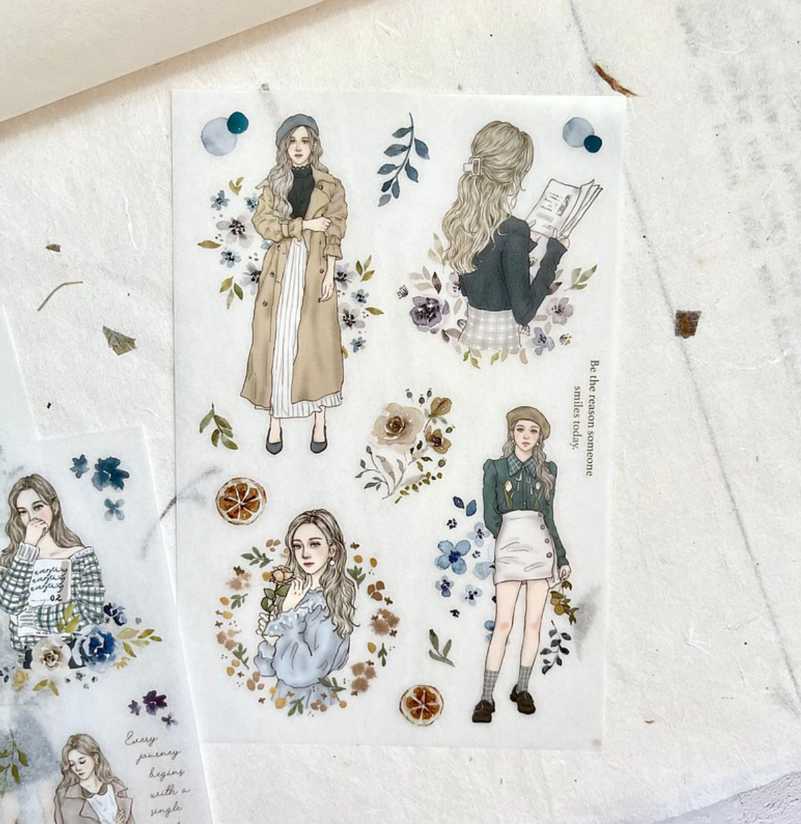 Pion Transfer Stickers (Pack of 3): Elegant