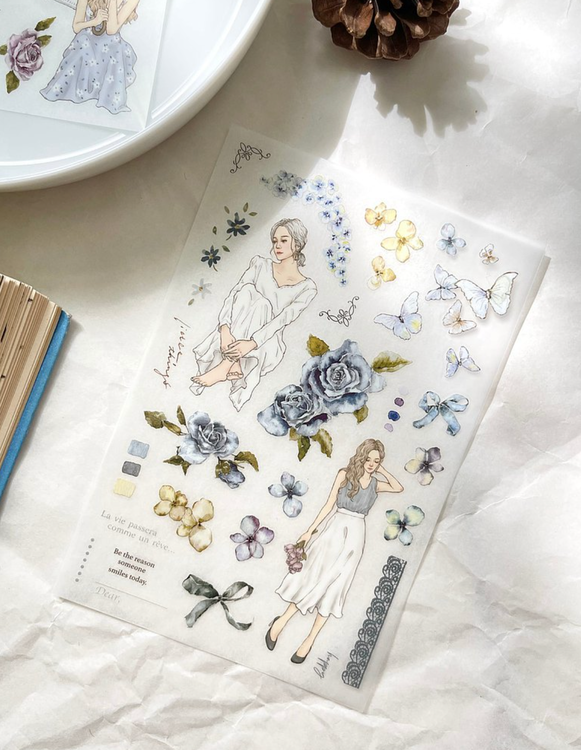 Pion Transfer Stickers (Pack of 3): Bloom