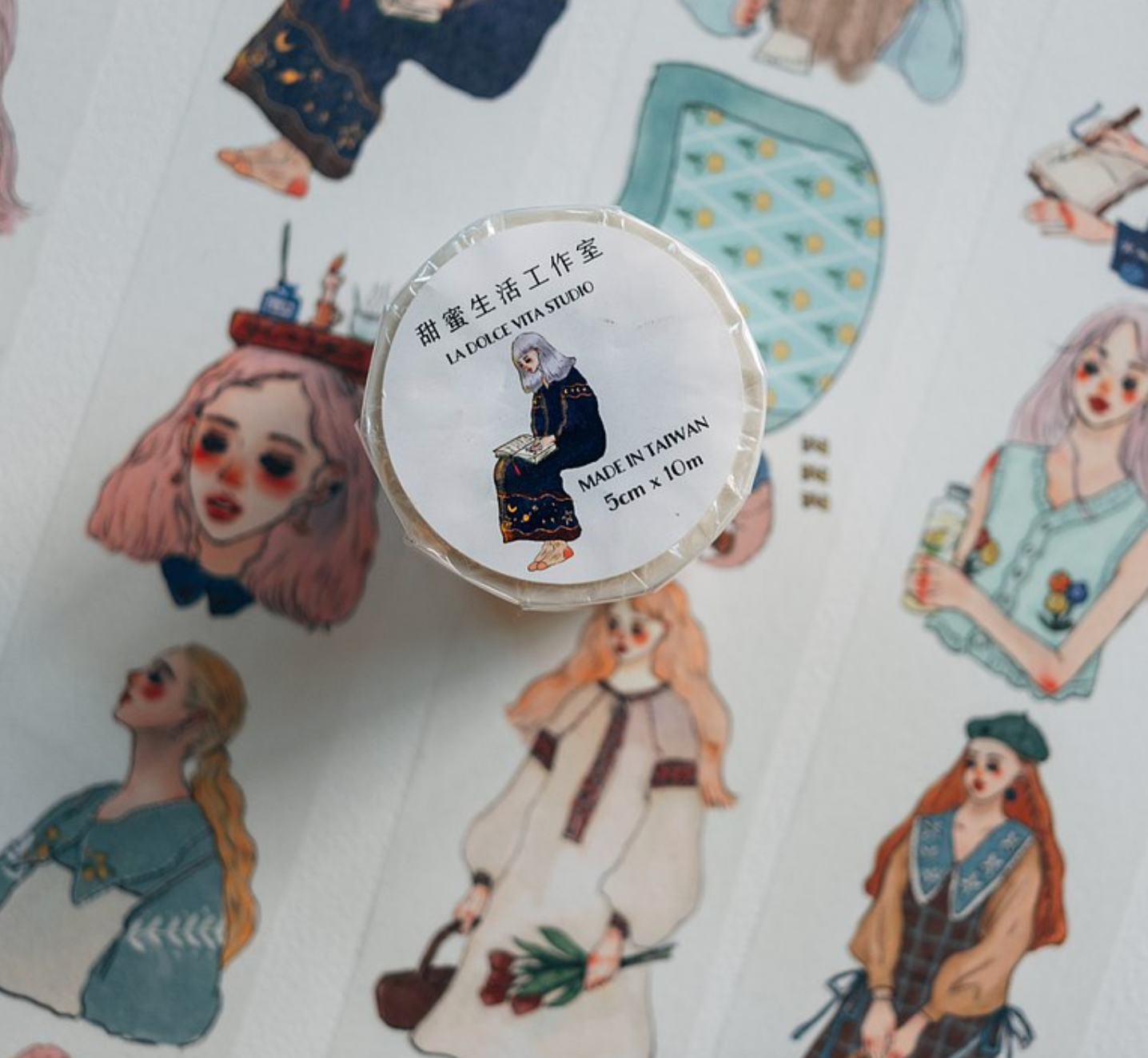 La Dolce Vita Collage Time Washi Tape (with release paper)