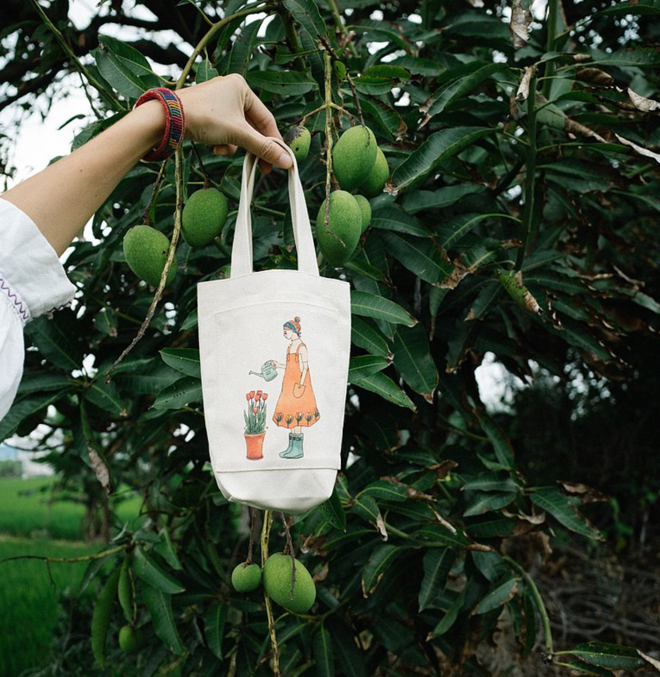 La Dolce Vita Gardening Girl Mini Tote Bag