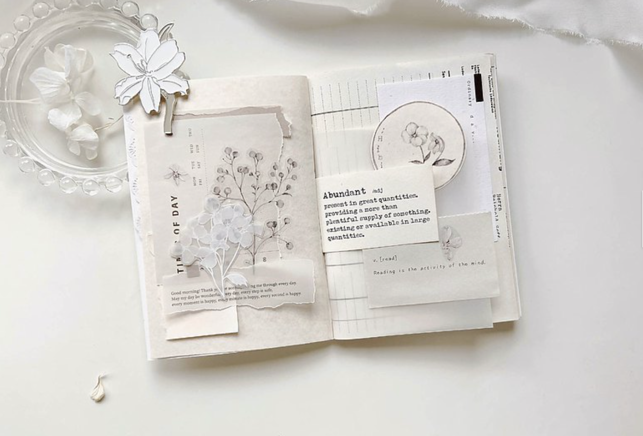 Freckles Tea Vol. 3 PET Tape: White Pages & Bottles (2 designs, 2 types)