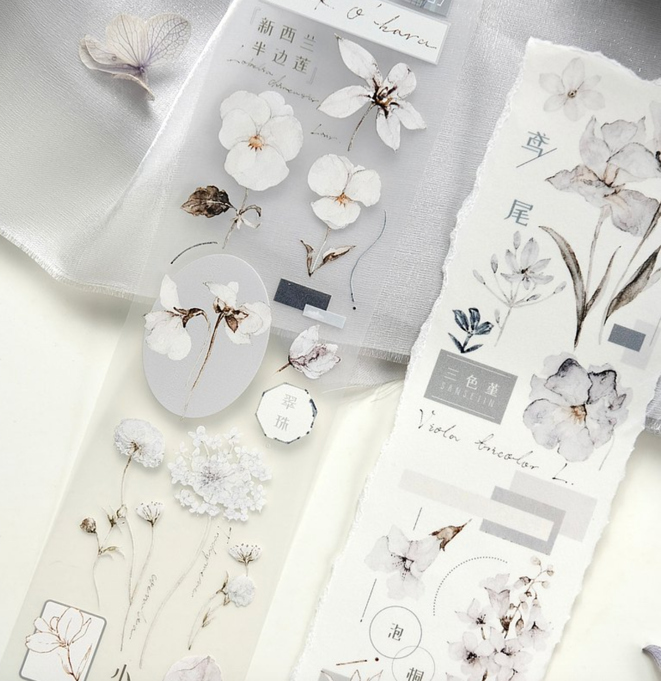 Freckles Tea Vol. 3 PET Tape: White Blue Mist