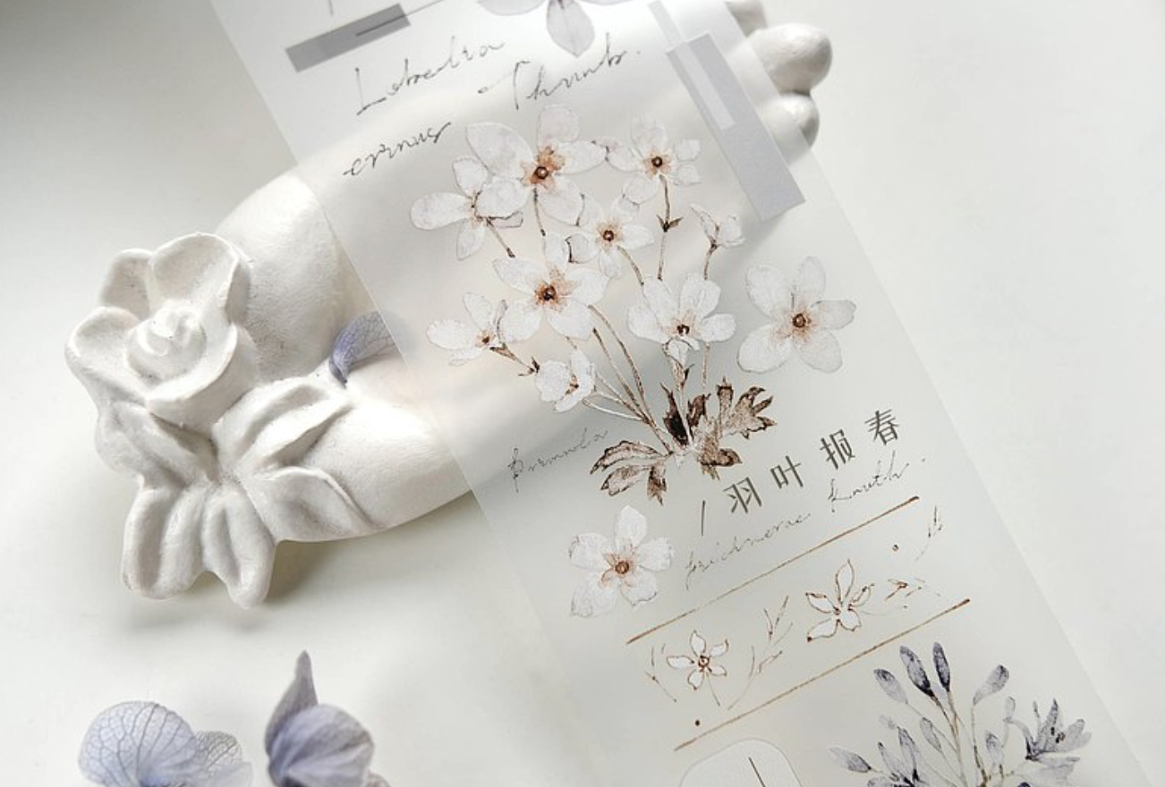 Freckles Tea Vol. 3 PET Tape: White Blue Mist