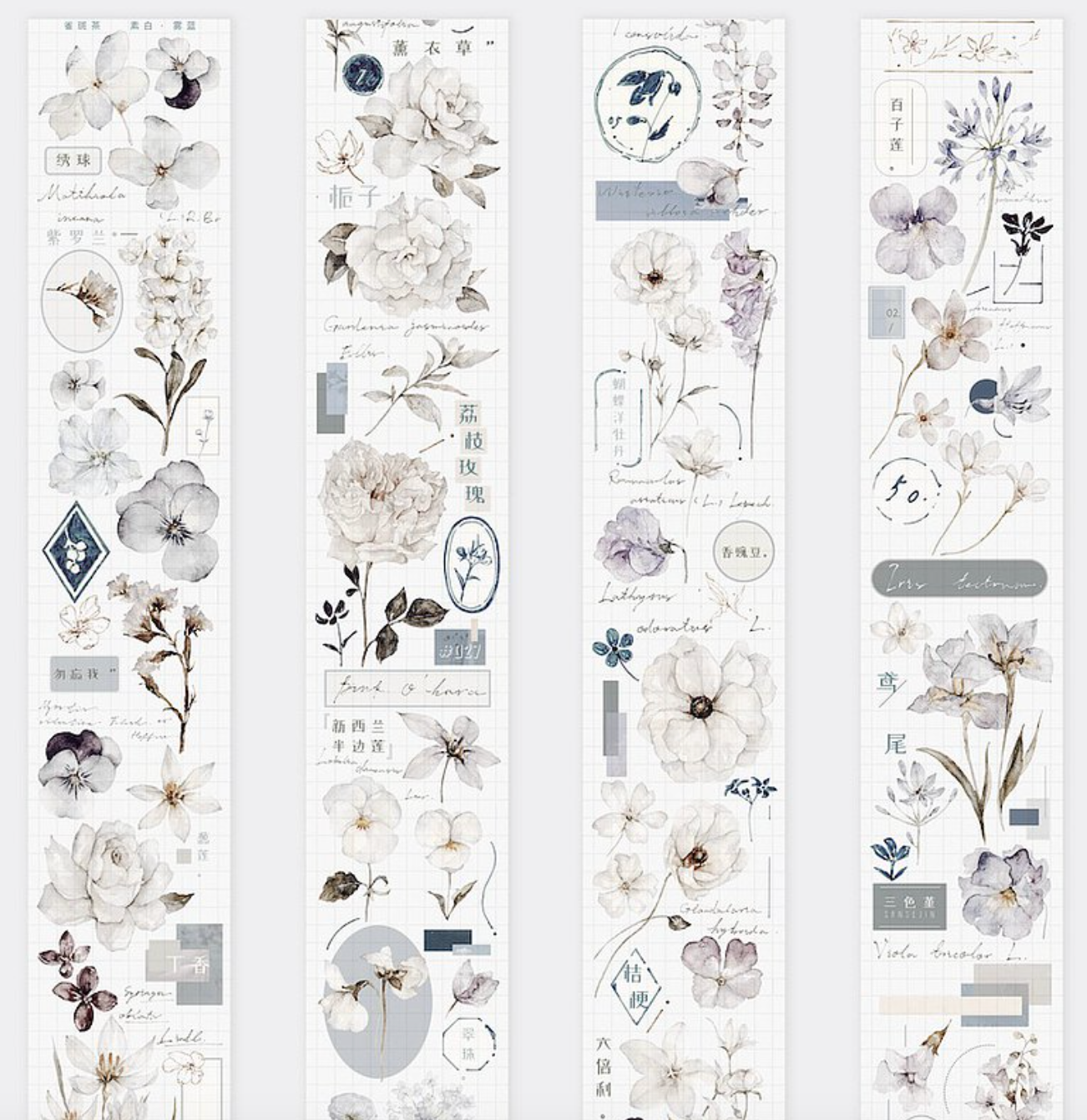 Freckles Tea Vol. 3 PET Tape: White Blue Mist