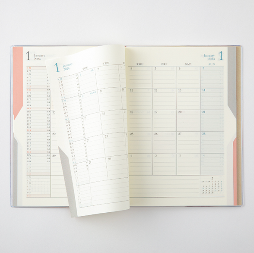 Midori 2024 Double Schedule B6 (Beige)