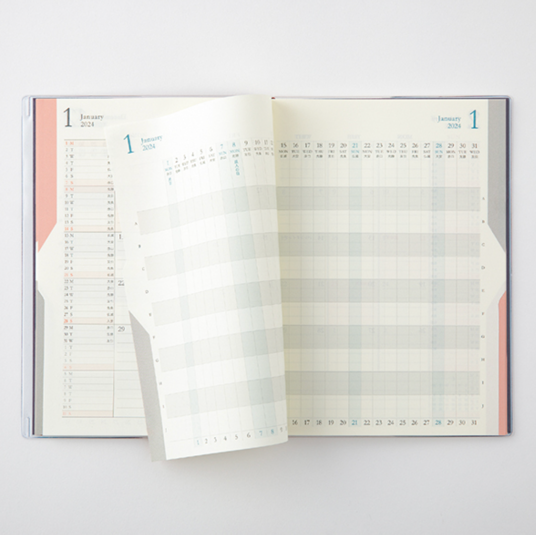 Midori 2024 Double Schedule B6: Progress (2 Colours)